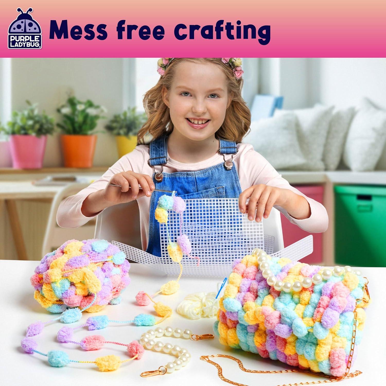 image:imageDecorate Your Own Unicorn Crossbody Bag Kit Unicorn Gifts for Girls Age 68 Valentines Gifts for Girls 6 7 8 9 1012 Year Old Girl Birthday Gift Ideas Craft for Girl Glow in the DarkPompom Purse