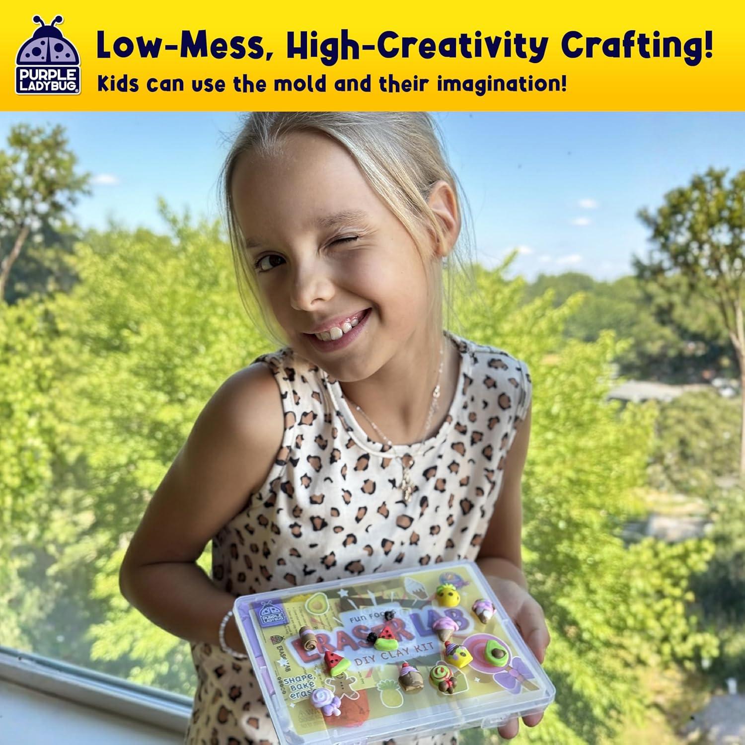 image:imageEraser Lab DIY Clay Mini Cute Eraser Kit for Girls Unicorn amp Mermaid Theme Fun Craft Activity for Girls Aged 4 5 6 7 8 9 10 Perfect Back to School Supply Ideal Birthday Gift IdeaFun Foods