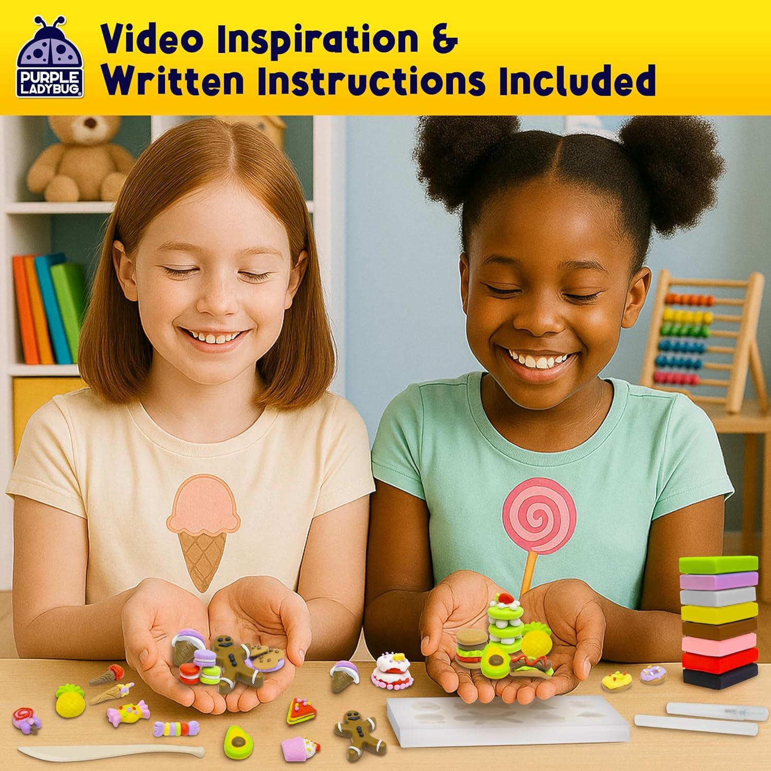 image:imageEraser Lab DIY Clay Mini Cute Eraser Kit for Girls Unicorn amp Mermaid Theme Fun Craft Activity for Girls Aged 4 5 6 7 8 9 10 Perfect Back to School Supply Ideal Birthday Gift IdeaFun Foods