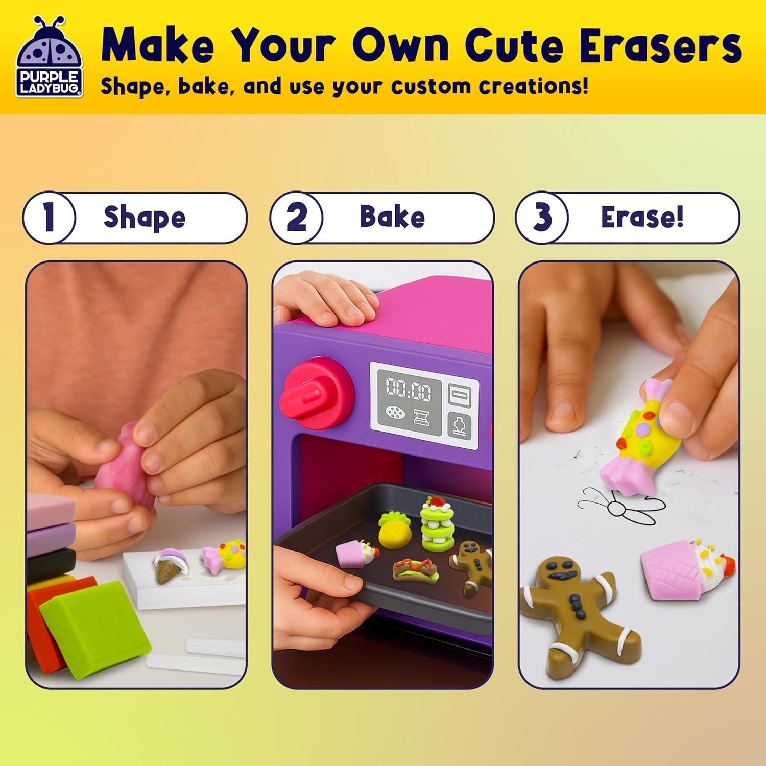 image:imageEraser Lab DIY Clay Mini Cute Eraser Kit for Girls Unicorn amp Mermaid Theme Fun Craft Activity for Girls Aged 4 5 6 7 8 9 10 Perfect Back to School Supply Ideal Birthday Gift IdeaFun Foods