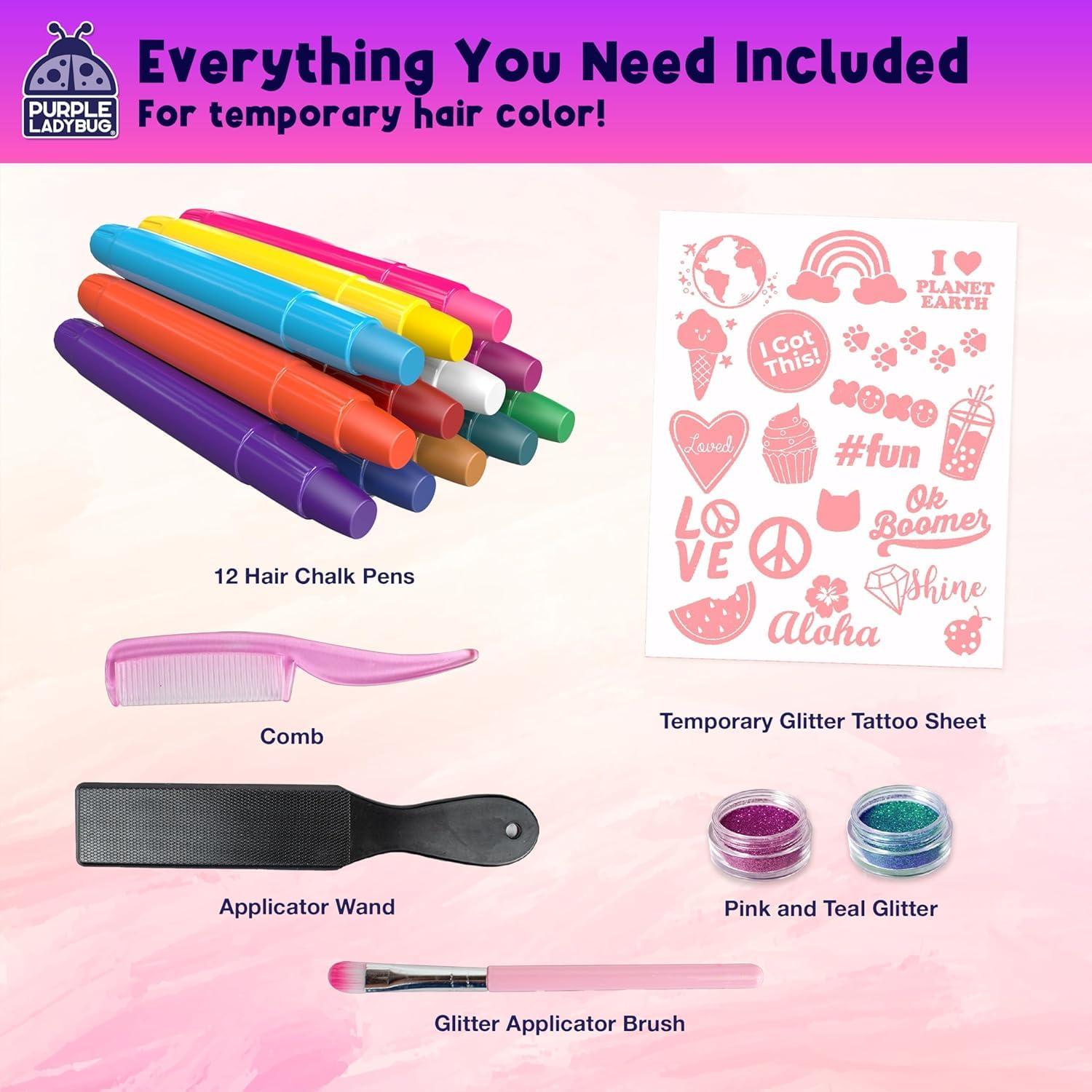 image:imageHair Chalk for Girls Washable Hair Dye Easter Basket Essential for Kids 810 68 Valentines Gift for Girls 6 7 8 9 10 11 12 Years Old Temporary Hair Color for Kids Tweens Teens Birthday Party Gift