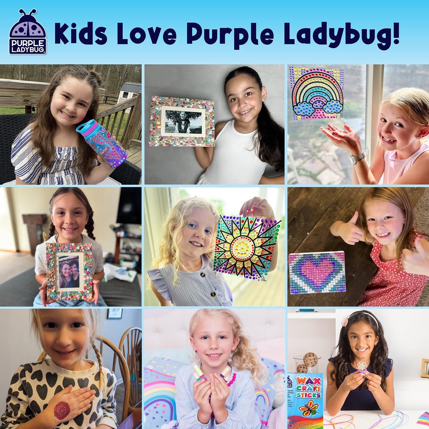 image:imagePURPLE LADYBUG Bendable Wax Craft Sticks for Kids Easter Basket Stuffers Camping Essentials Road Trip Activities Travel Toys for Toddlers in Car Airplane amp Restaurant 15 Colors 300 Pcs