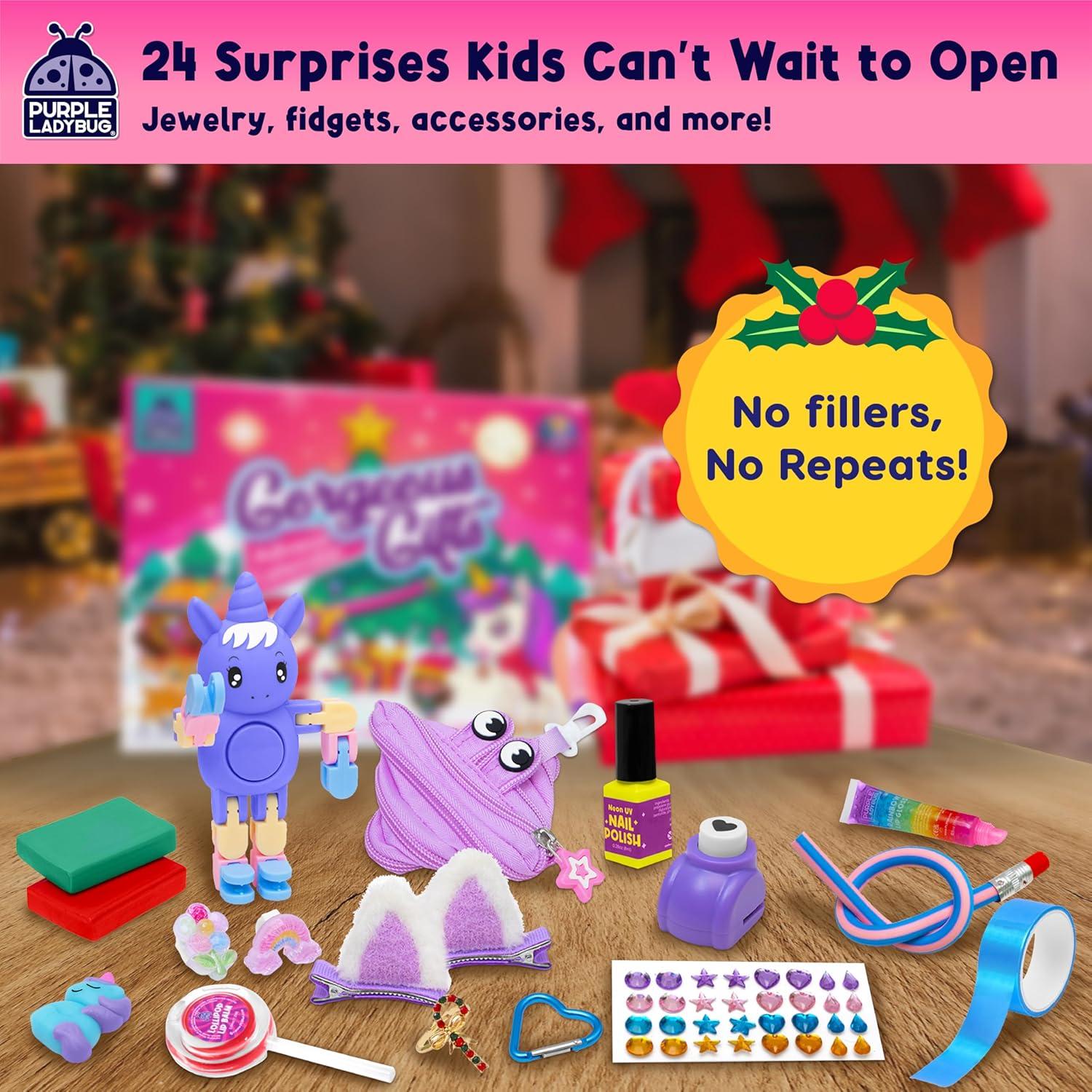 image:imagePURPLE LADYBUG Christmas Girls Advent Calendar 2024 Kids with 24 Unique Gifts Crafts Jewelry Accessories amp More Tween Advent Calendar 2024 Teen Girls Fun 24 Days Christmas Countdown for Girl 6