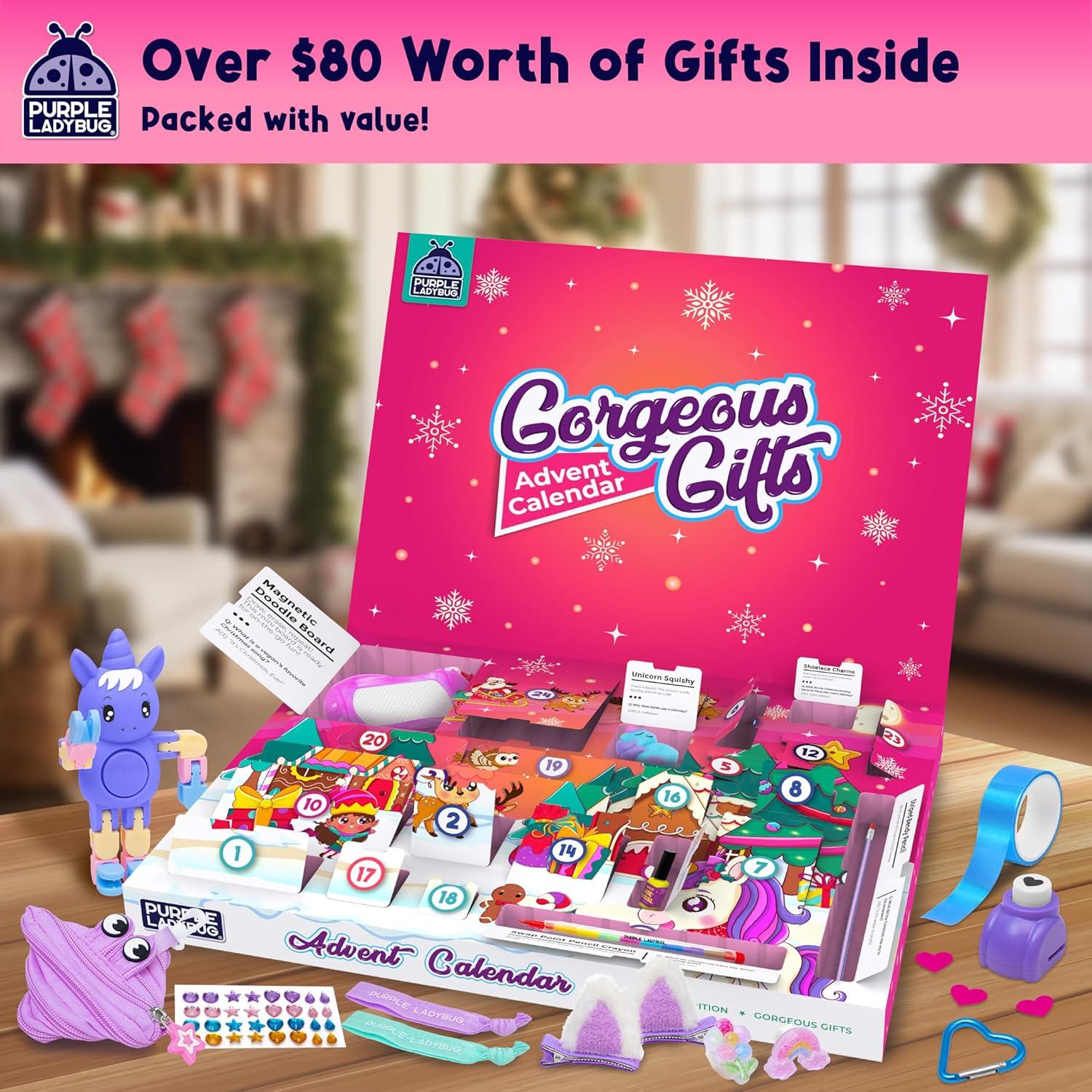 image:imagePURPLE LADYBUG Christmas Girls Advent Calendar 2024 Kids with 24 Unique Gifts Crafts Jewelry Accessories amp More Tween Advent Calendar 2024 Teen Girls Fun 24 Days Christmas Countdown for Girl 6