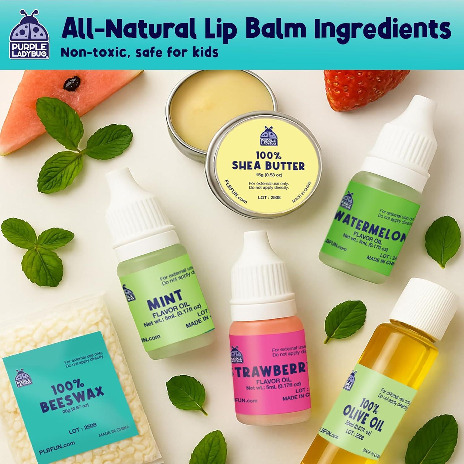 image:imagePURPLE LADYBUG DIY Lip Balm Making Kit Girls Valentines Gift Idea for 812 Tweens amp Teens Gifts for 9 10 Year Old Girls Natural Lip Care Craft Make Your Own Lip Balm with 3 Flavors STEM Science