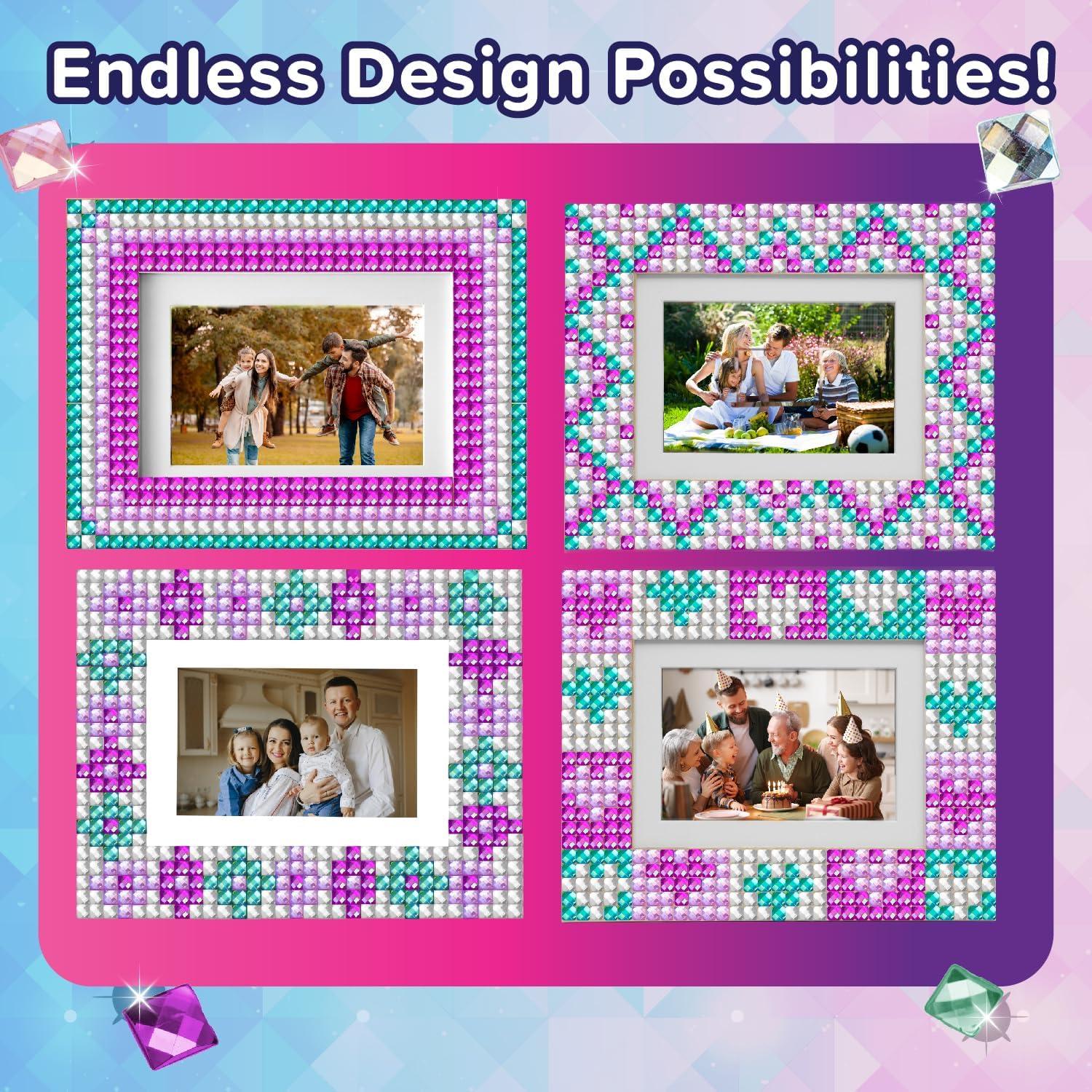 image:imagePURPLE LADYBUG DIY Mosaic Photo Frame Crafts for Girls 812 68 Great Valentines Day Gift for Kids 7 8 9 10 11 12 Years Old Fun Craft Kit for Kids amp Girl Birthday Tween amp Teens Gifts IdeaSparkly Mosaic Gems