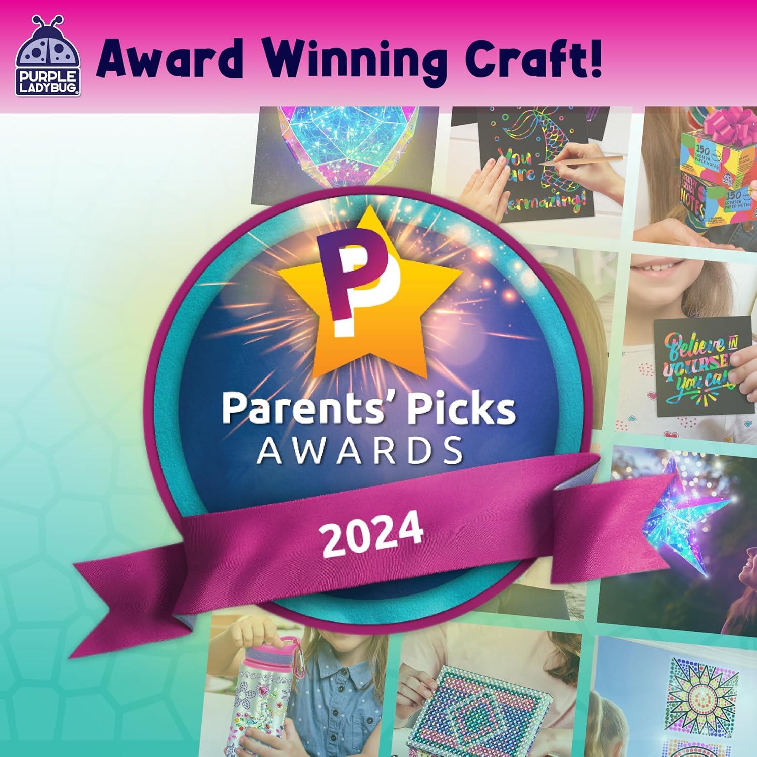 image:imagePURPLE LADYBUG DIY Mosaic Photo Frame Crafts for Girls 812 68 Great Valentines Day Gift for Kids 7 8 9 10 11 12 Years Old Fun Craft Kit for Kids amp Girl Birthday Tween amp Teens Gifts IdeaShiny Mosaic Tiles