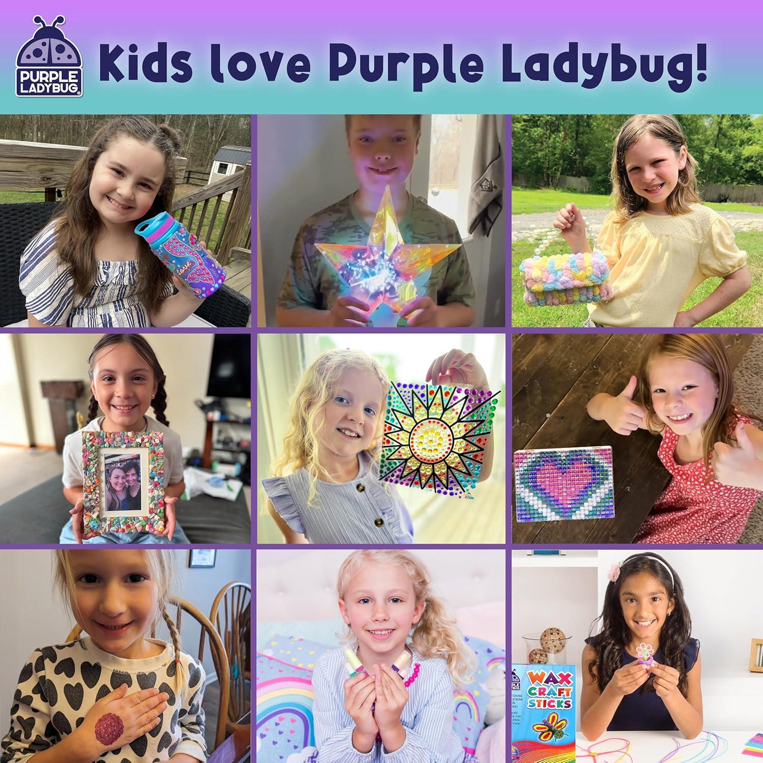 image:imagePURPLE LADYBUG DIY Mosaic Photo Frame Crafts for Girls 812 68 Great Valentines Day Gift for Kids 7 8 9 10 11 12 Years Old Fun Craft Kit for Kids amp Girl Birthday Tween amp Teens Gifts IdeaShiny Mosaic Shells