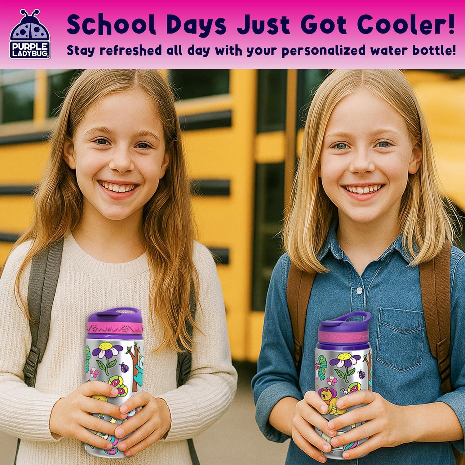 image:imagePURPLE LADYBUG Decorate Your Own Water Bottle Kit for Girls Gifts for Ages 5 6 7 8 9 10 Year Old Girl Birthday Girl Valentines Day Gifts Unicorn Toys Crafts Kids Ages 612Purple with Cute Stickers