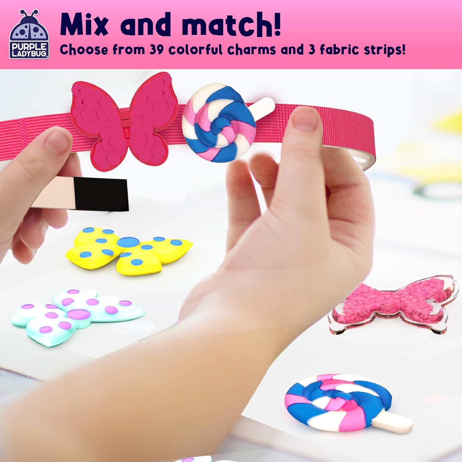 image:imagePURPLE LADYBUG Headband Making Kit for Girls Gifts for Girls 6812 Years Old Birthday Gift Fun DIY Craft Kit for Ages 612 with 6 Headbands Colorful Yarns Ribbons amp Hair ClipsMermaid Headbands