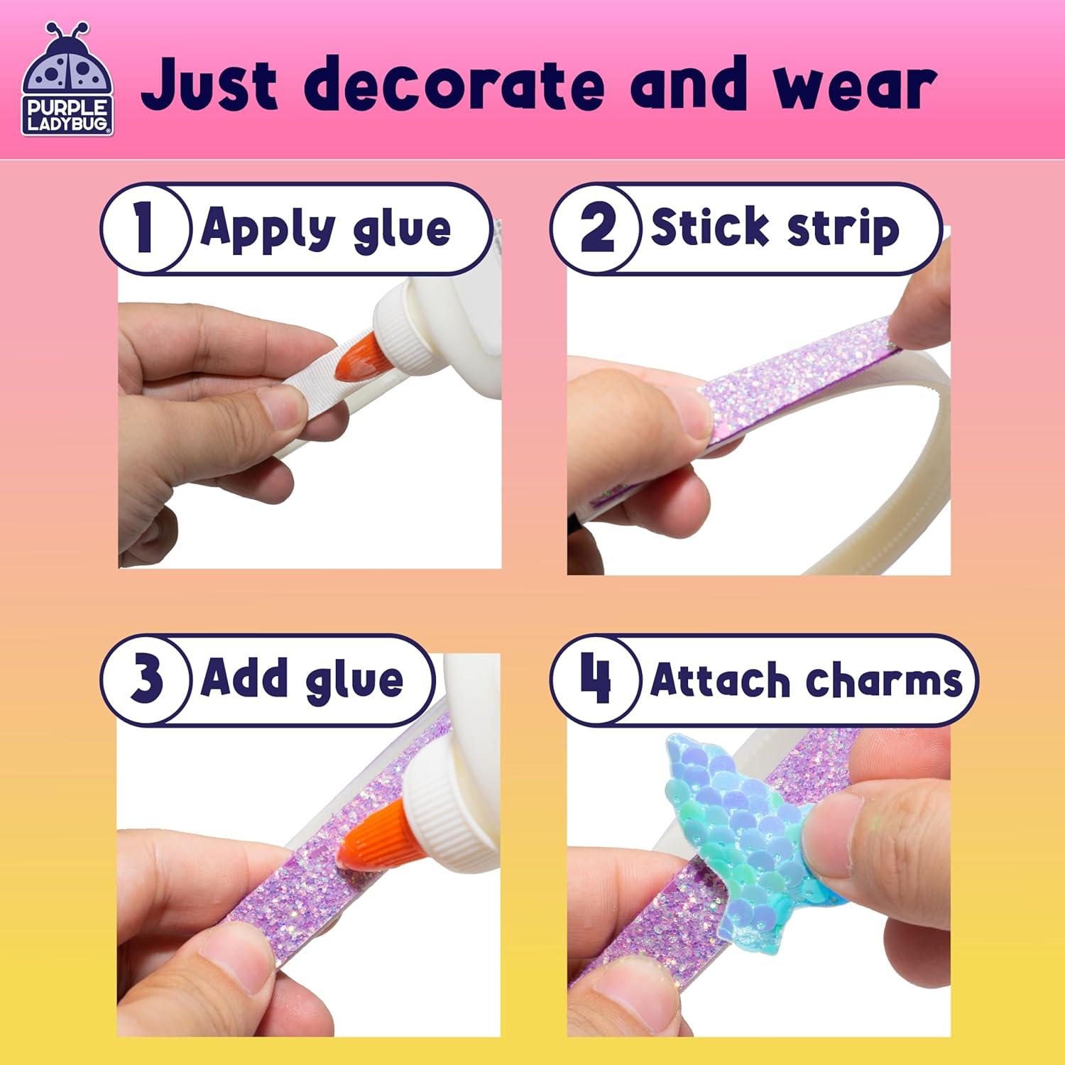 image:imagePURPLE LADYBUG Headband Making Kit for Girls Gifts for Girls 6812 Years Old Birthday Gift Fun DIY Craft Kit for Ages 612 with 6 Headbands Colorful Yarns Ribbons amp Hair ClipsMermaid Headbands
