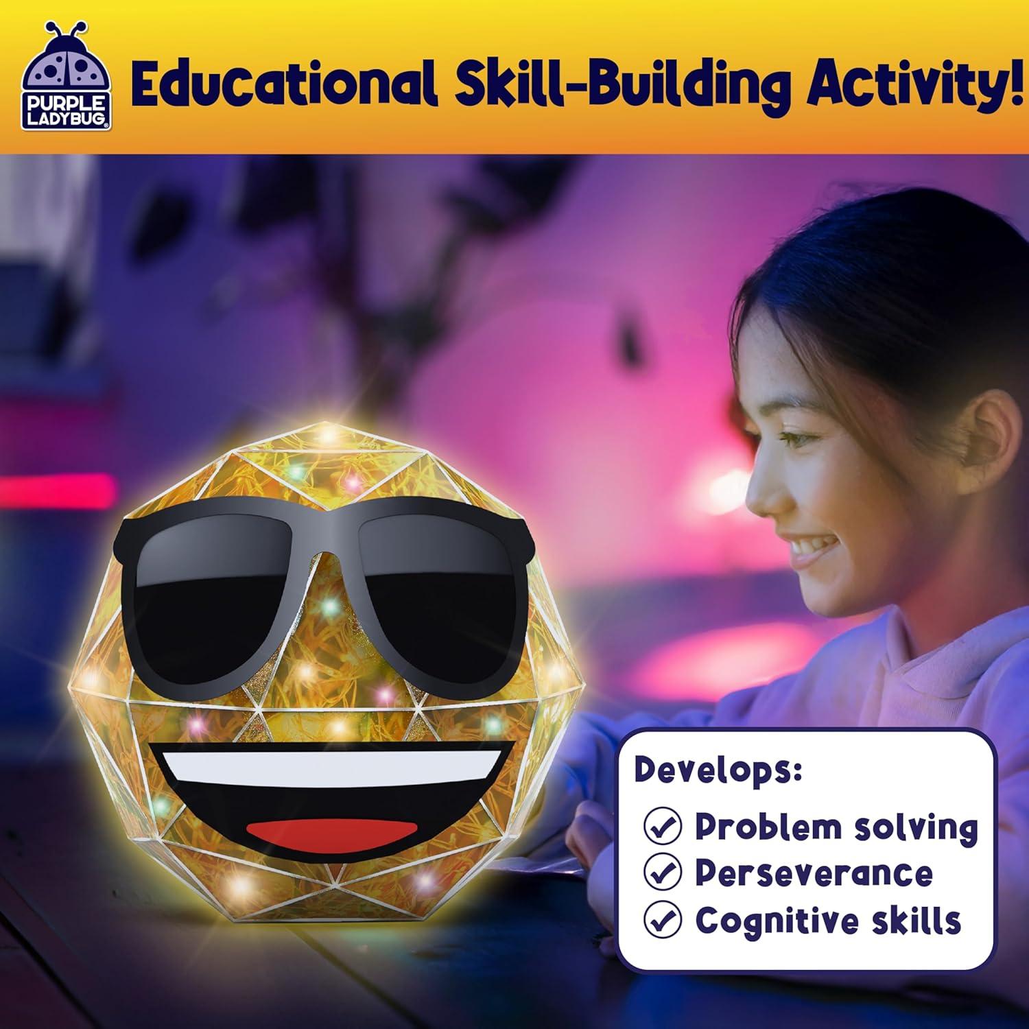 image:imagePURPLE LADYBUG PRISMIC Emoji Cool 3D Puzzle Craft Kit DIY LightUp Room Decor for Teens Tweens and Kids Ages 1216 Cute Night Light Toy Birthday Gift Arts amp Crafts for Girls and Boys
