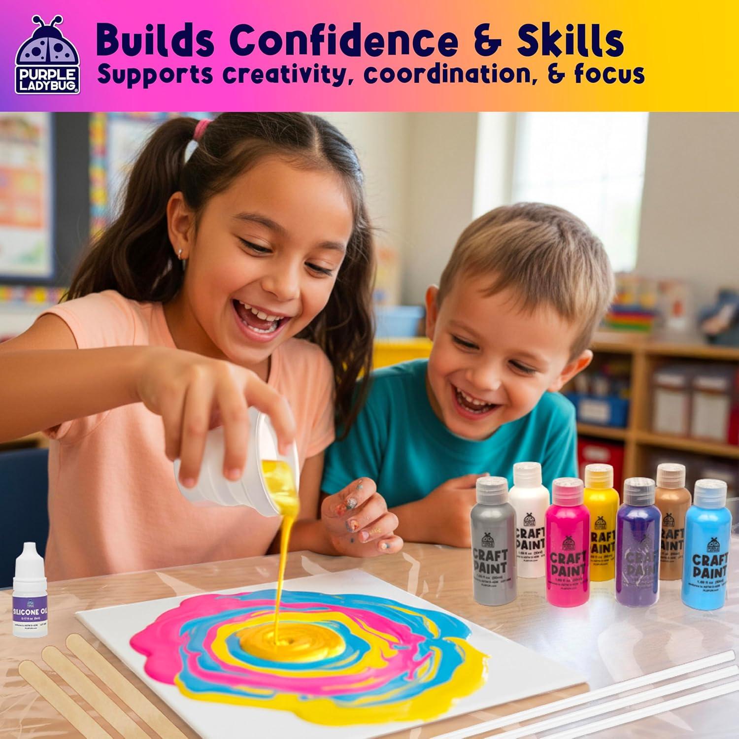 image:imagePURPLE LADYBUG Paint Pouring Art Kit Art and Crafts for Kids Ages 812 Gifts for 6 7 8 9 10 11 12 Year Old Boys amp Girls Gift Ideas Birthday Gifts for Girls Tween amp Teen Girl DIY Painting KitArt Stellar Swizzle
