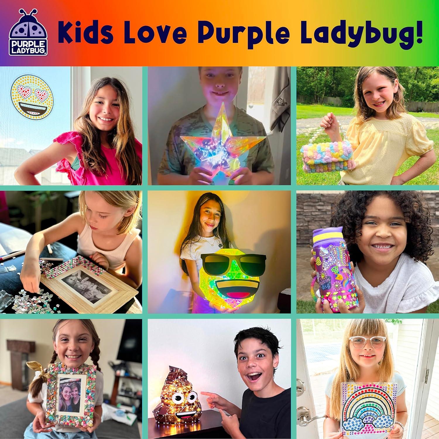 image:imagePURPLE LADYBUG Paint Pouring Art Kit Art and Crafts for Kids Ages 812 Gifts for 6 7 8 9 10 11 12 Year Old Boys amp Girls Gift Ideas Birthday Gifts for Girls Tween amp Teen Girl DIY Painting KitArt Jungle Galaxy