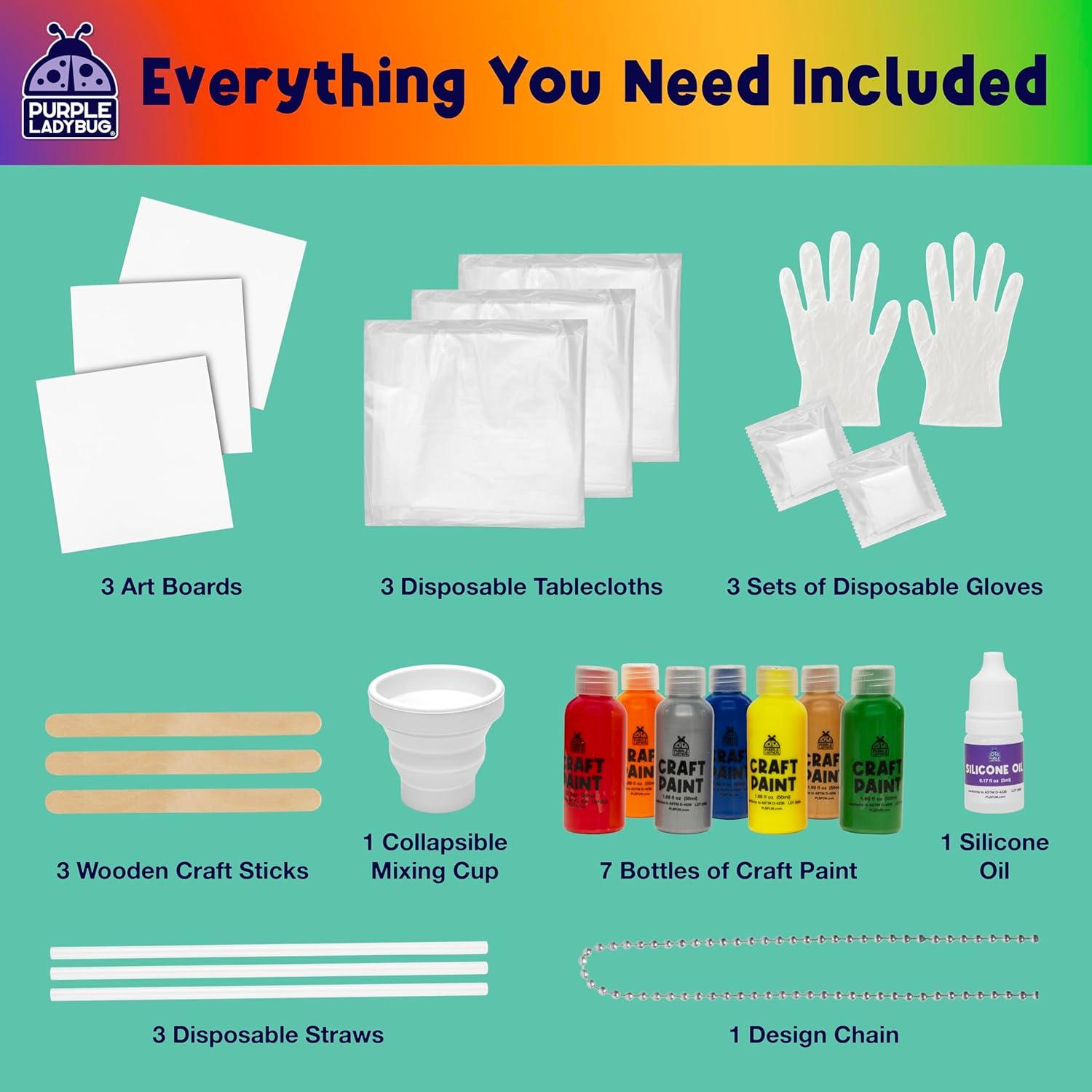 image:imagePURPLE LADYBUG Paint Pouring Art Kit Art and Crafts for Kids Ages 812 Gifts for 6 7 8 9 10 11 12 Year Old Boys amp Girls Gift Ideas Birthday Gifts for Girls Tween amp Teen Girl DIY Painting KitArt Jungle Galaxy