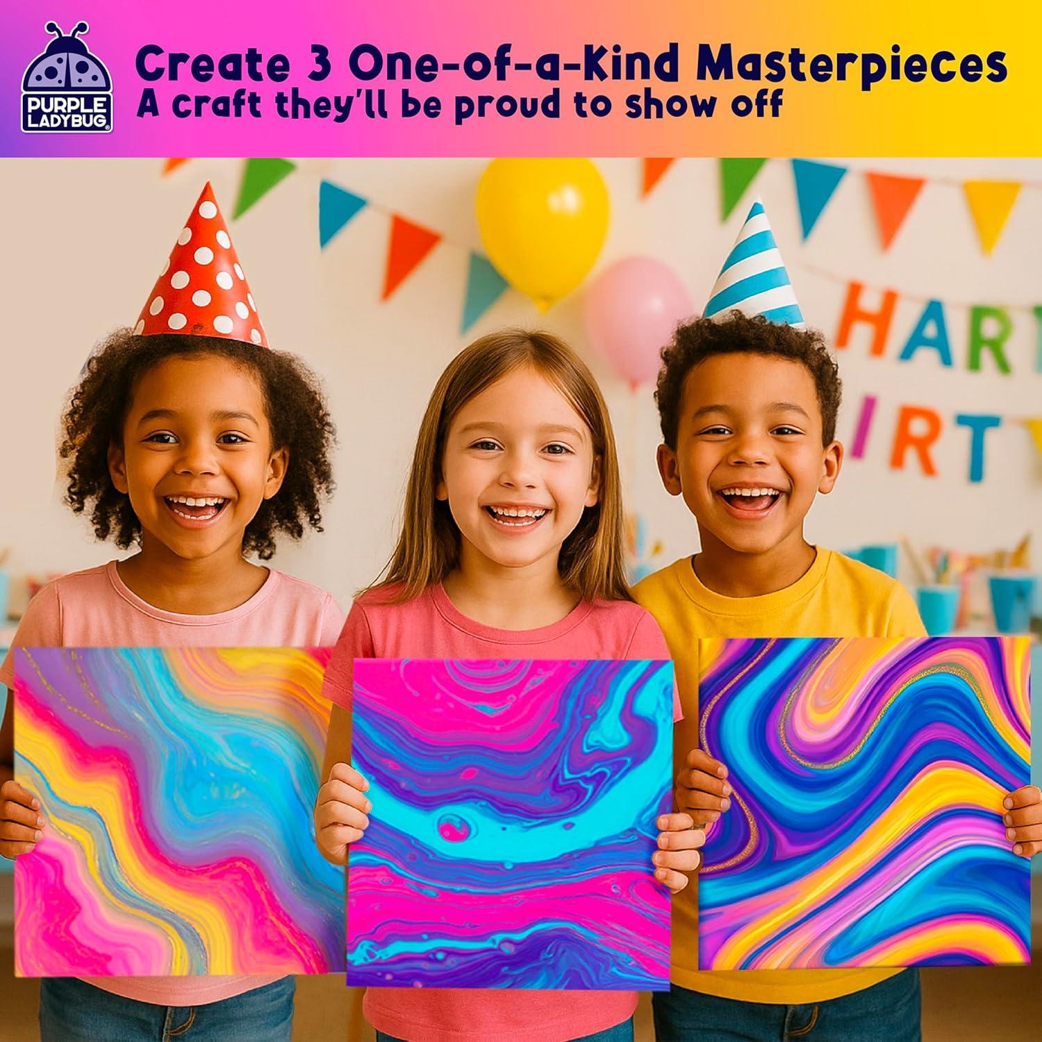 image:imagePURPLE LADYBUG Paint Pouring Art Kit Art and Crafts for Kids Ages 812 Gifts for 6 7 8 9 10 11 12 Year Old Boys amp Girls Gift Ideas Birthday Gifts for Girls Tween amp Teen Girl DIY Painting KitArt Stellar Swizzle