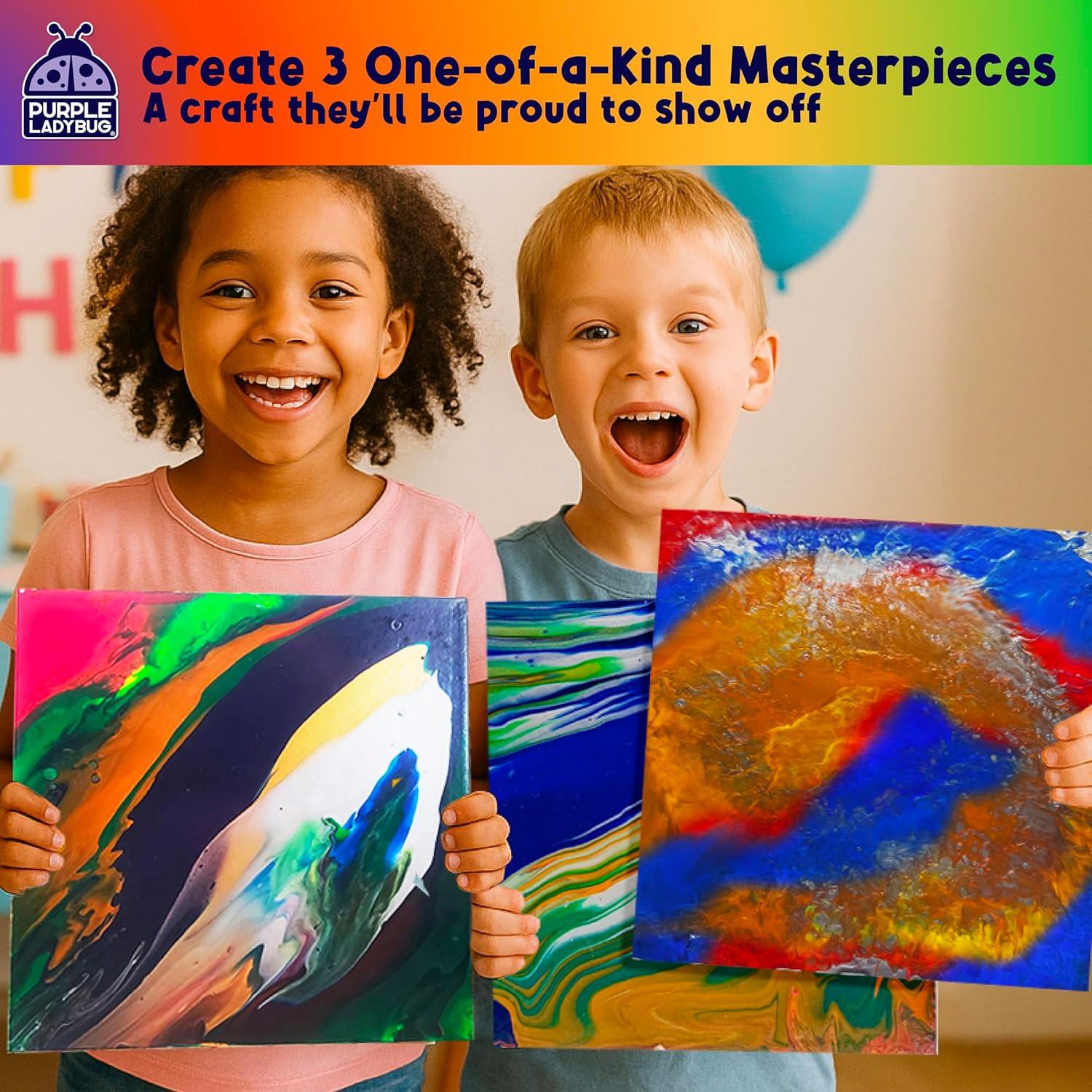 image:imagePURPLE LADYBUG Paint Pouring Art Kit Art and Crafts for Kids Ages 812 Gifts for 6 7 8 9 10 11 12 Year Old Boys amp Girls Gift Ideas Birthday Gifts for Girls Tween amp Teen Girl DIY Painting KitArt Jungle Galaxy