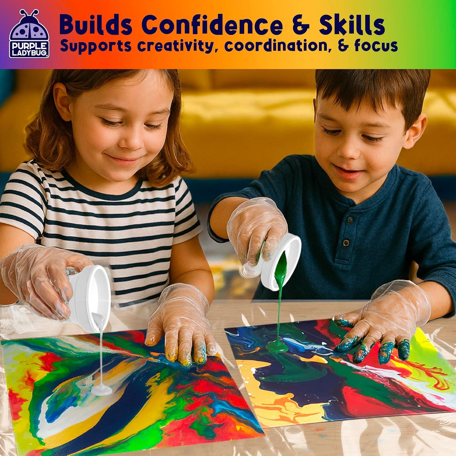 image:imagePURPLE LADYBUG Paint Pouring Art Kit Art and Crafts for Kids Ages 812 Gifts for 6 7 8 9 10 11 12 Year Old Boys amp Girls Gift Ideas Birthday Gifts for Girls Tween amp Teen Girl DIY Painting KitArt Jungle Galaxy