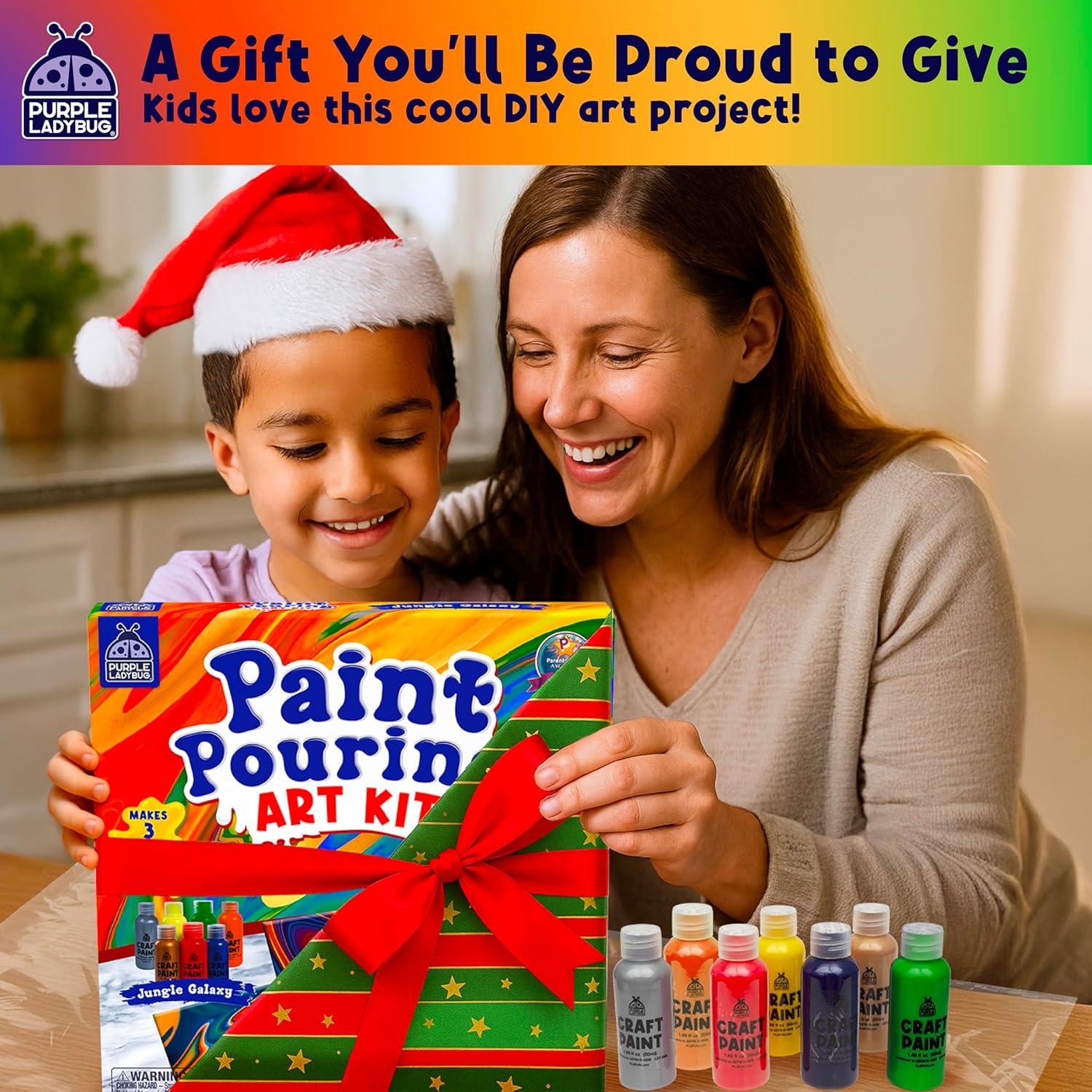 image:imagePURPLE LADYBUG Paint Pouring Art Kit Art and Crafts for Kids Ages 812 Gifts for 6 7 8 9 10 11 12 Year Old Boys amp Girls Gift Ideas Birthday Gifts for Girls Tween amp Teen Girl DIY Painting KitArt Jungle Galaxy