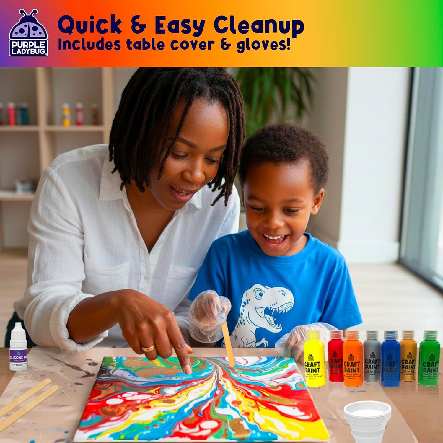image:imagePURPLE LADYBUG Paint Pouring Art Kit Art and Crafts for Kids Ages 812 Gifts for 6 7 8 9 10 11 12 Year Old Boys amp Girls Gift Ideas Birthday Gifts for Girls Tween amp Teen Girl DIY Painting KitArt Jungle Galaxy