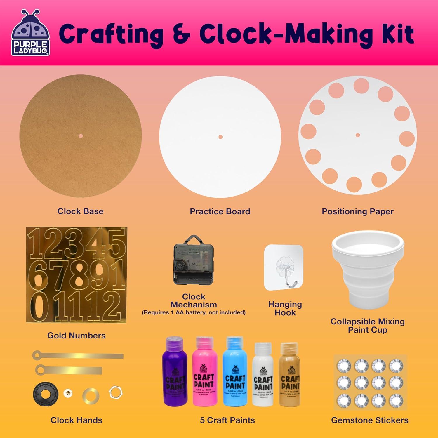 image:imagePURPLE LADYBUG Paint Pouring Art Kit Art and Crafts for Kids Ages 812 Gifts for 6 7 8 9 10 11 12 Year Old Boys amp Girls Gift Ideas Birthday Gifts for Girls Tween amp Teen Girl DIY Painting KitClock Cosmic Confetti