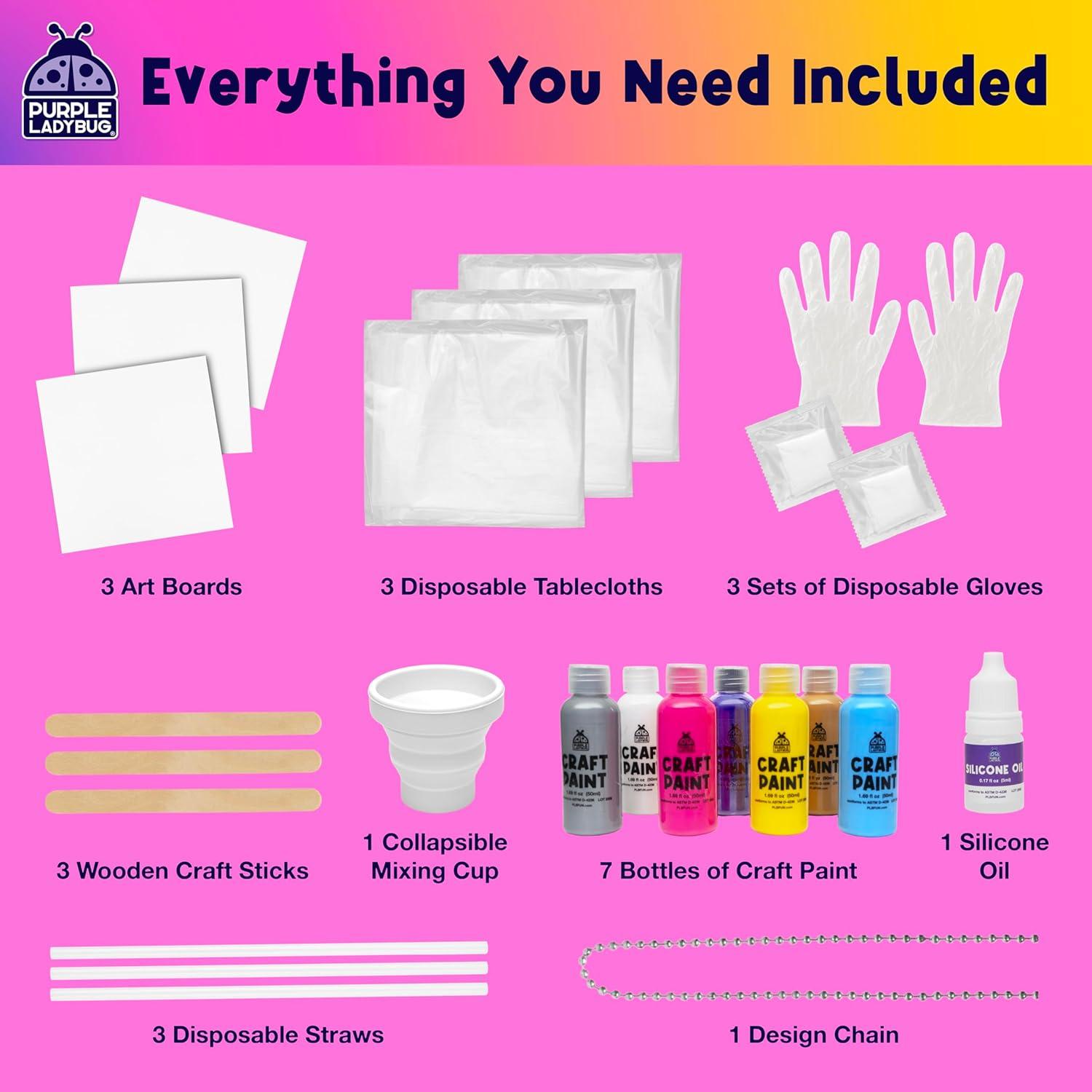 image:imagePURPLE LADYBUG Paint Pouring Art Kit Art and Crafts for Kids Ages 812 Gifts for 6 7 8 9 10 11 12 Year Old Boys amp Girls Gift Ideas Birthday Gifts for Girls Tween amp Teen Girl DIY Painting KitArt Stellar Swizzle