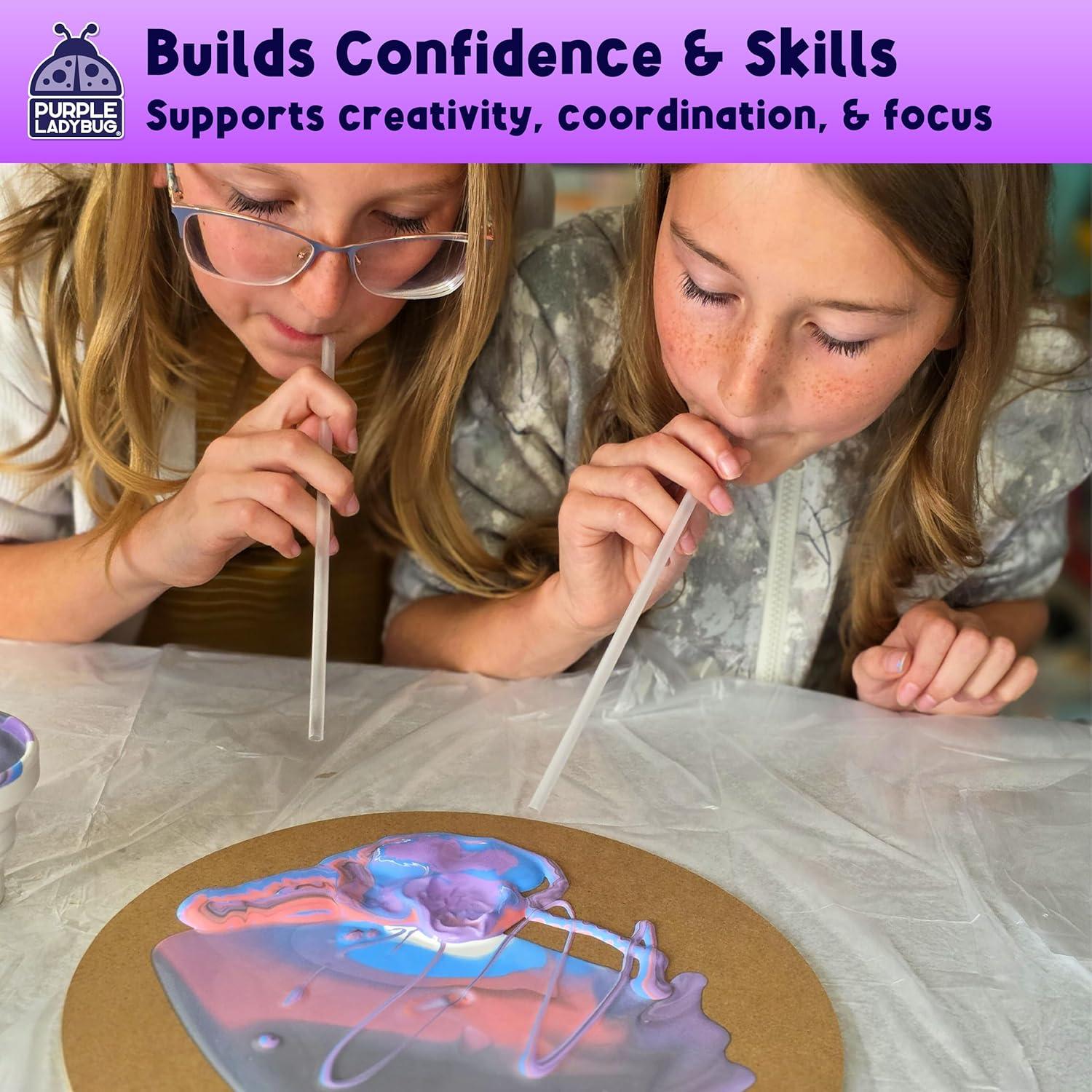 image:imagePURPLE LADYBUG Paint Pouring Art Kit Art and Crafts for Kids Ages 812 Gifts for 6 7 8 9 10 11 12 Year Old Boys amp Girls Gift Ideas Birthday Gifts for Girls Tween amp Teen Girl DIY Painting KitClock Stardust Sorbet