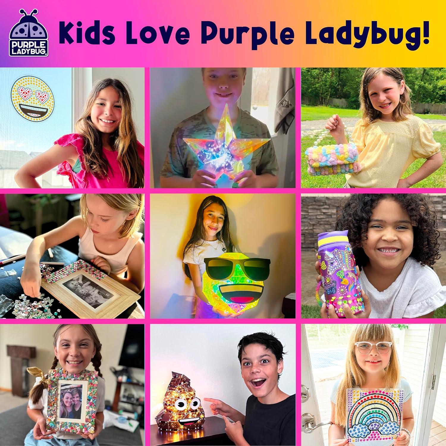 image:imagePURPLE LADYBUG Paint Pouring Art Kit Art and Crafts for Kids Ages 812 Gifts for 6 7 8 9 10 11 12 Year Old Boys amp Girls Gift Ideas Birthday Gifts for Girls Tween amp Teen Girl DIY Painting KitArt Stellar Swizzle