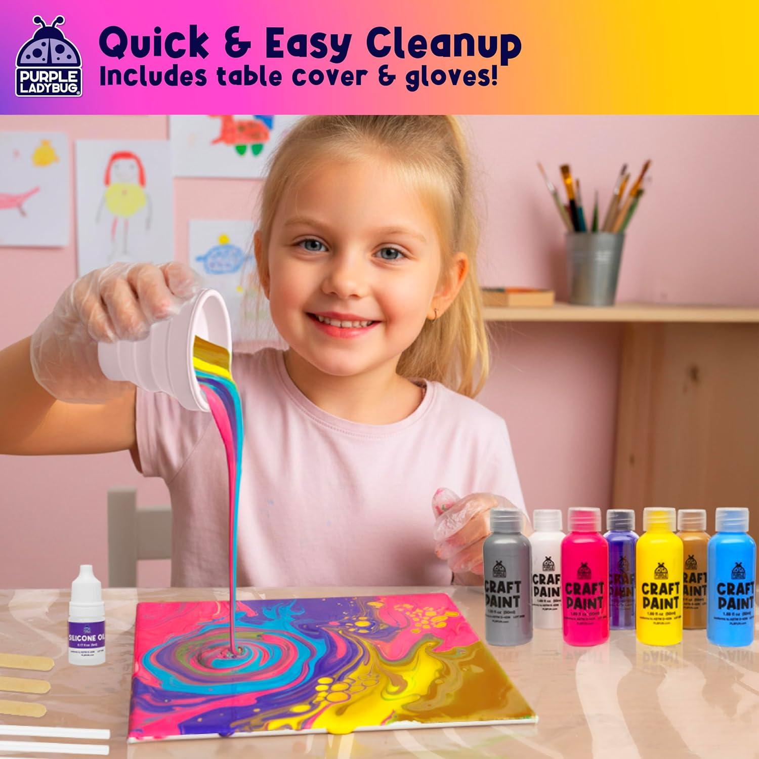 image:imagePURPLE LADYBUG Paint Pouring Art Kit Art and Crafts for Kids Ages 812 Gifts for 6 7 8 9 10 11 12 Year Old Boys amp Girls Gift Ideas Birthday Gifts for Girls Tween amp Teen Girl DIY Painting KitArt Stellar Swizzle