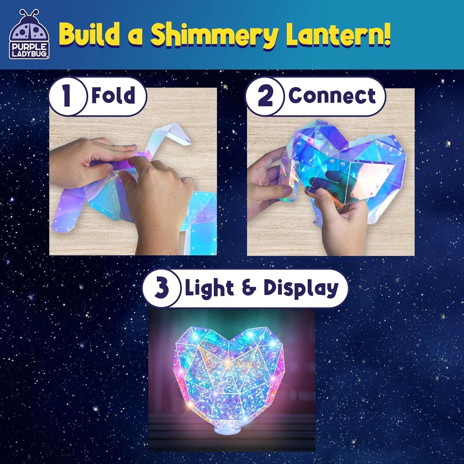 image:imagePURPLE LADYBUG Prismic 3D Puzzle Dog Lantern Kit Gifts for 812 Years Old Boys amp Girls Teens amp Tweens Gift Dog Lover Gifts for Kids STEM Art Project for Kids amp Teens Night Light Room DecorTabletop Heart