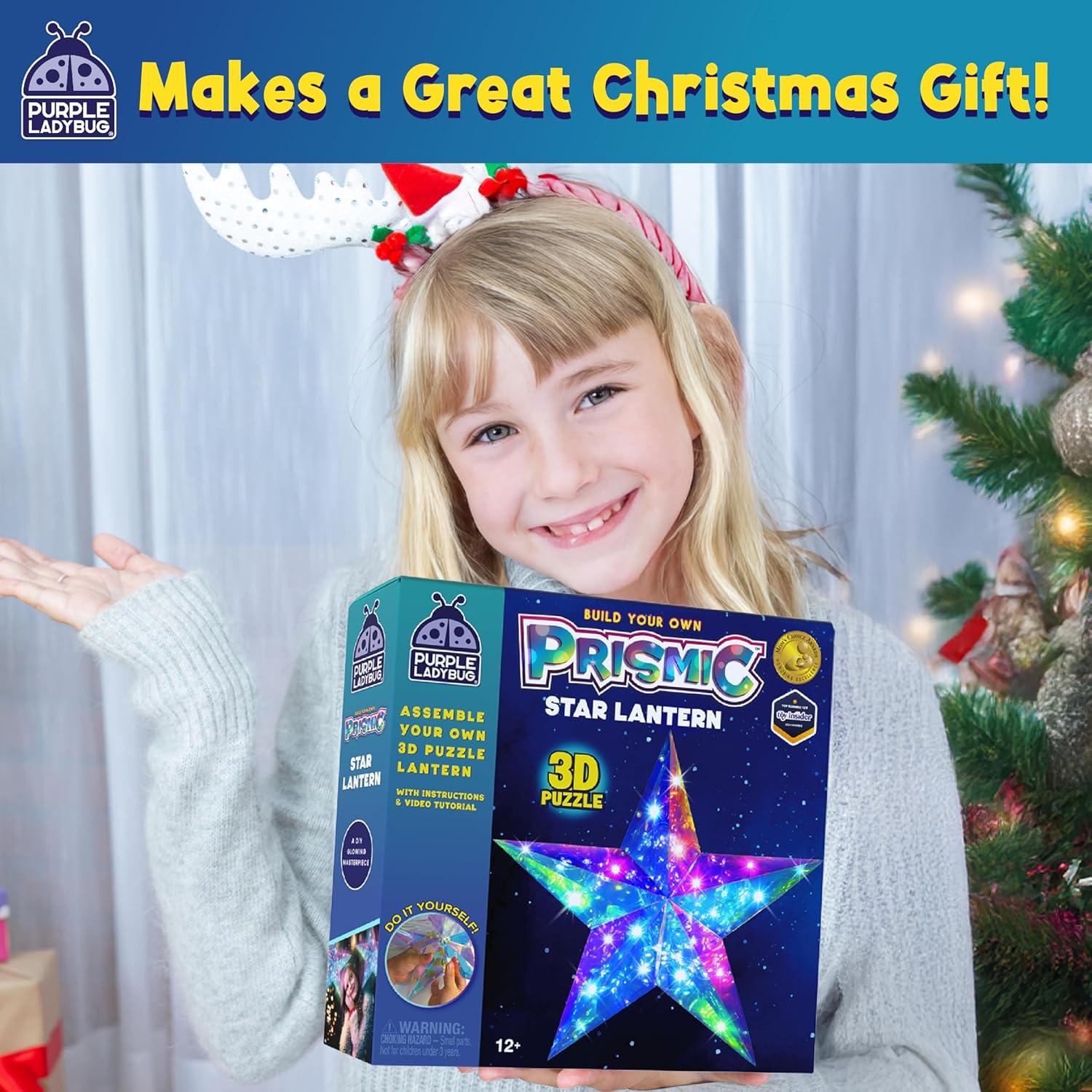 image:imagePURPLE LADYBUG Prismic 3D Puzzle Dog Lantern Kit Gifts for 812 Years Old Boys amp Girls Teens amp Tweens Gift Dog Lover Gifts for Kids STEM Art Project for Kids amp Teens Night Light Room DecorStar