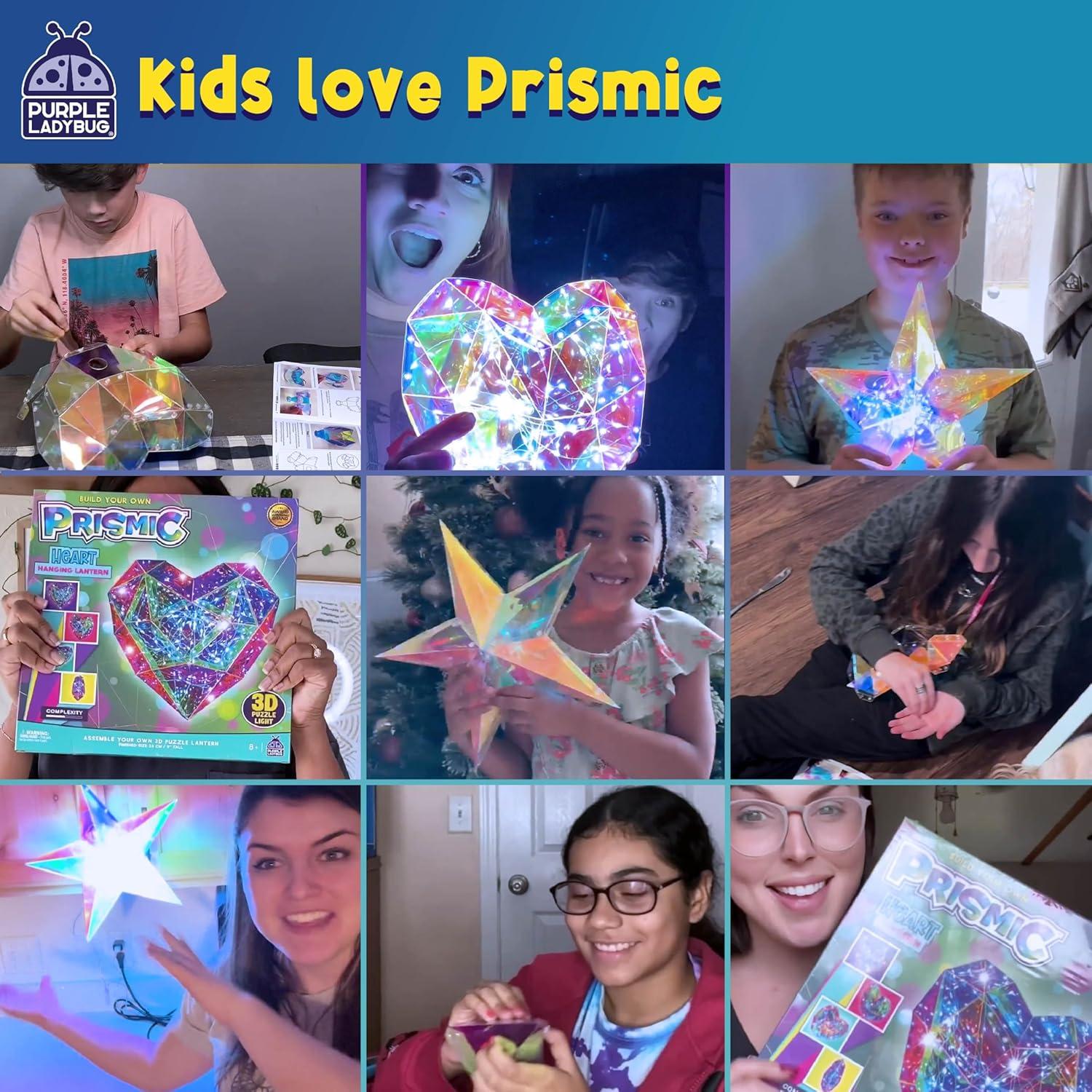 image:imagePURPLE LADYBUG Prismic 3D Puzzle Dog Lantern Kit Gifts for 812 Years Old Boys amp Girls Teens amp Tweens Gift Dog Lover Gifts for Kids STEM Art Project for Kids amp Teens Night Light Room DecorTabletop Heart
