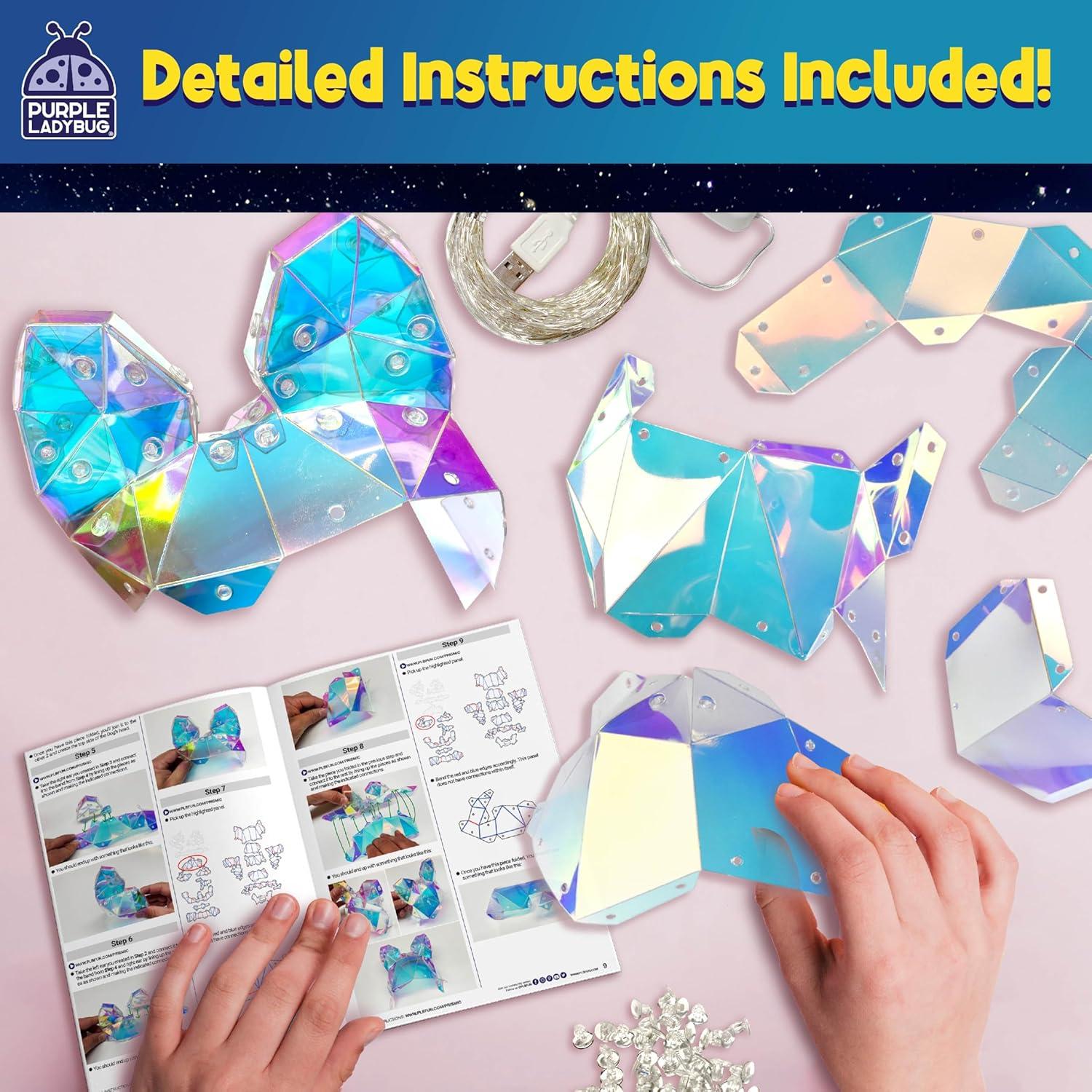 image:imagePURPLE LADYBUG Prismic 3D Puzzle Dog Lantern Kit Gifts for 812 Years Old Boys amp Girls Teens amp Tweens Gift Dog Lover Gifts for Kids STEM Art Project for Kids amp Teens Night Light Room DecorDog