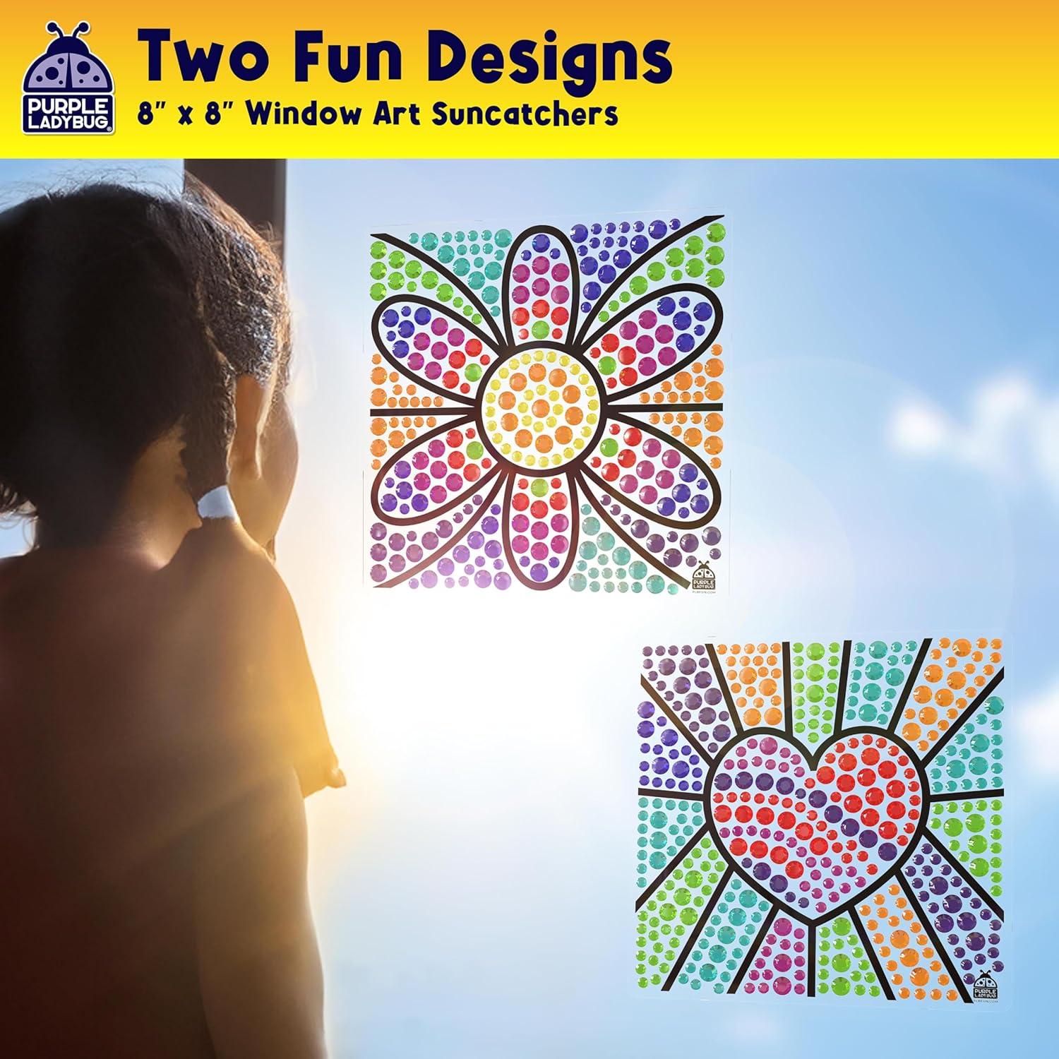 image:imagePURPLE LADYBUG SUNGEMMERS Suncatcher Gem Art for Kids Fun Valentines Day Crafts for Ages 612 Birthday Gift for Girls 68 812 Arts amp Crafts Activities Window Diamond Art KitHeart Flower