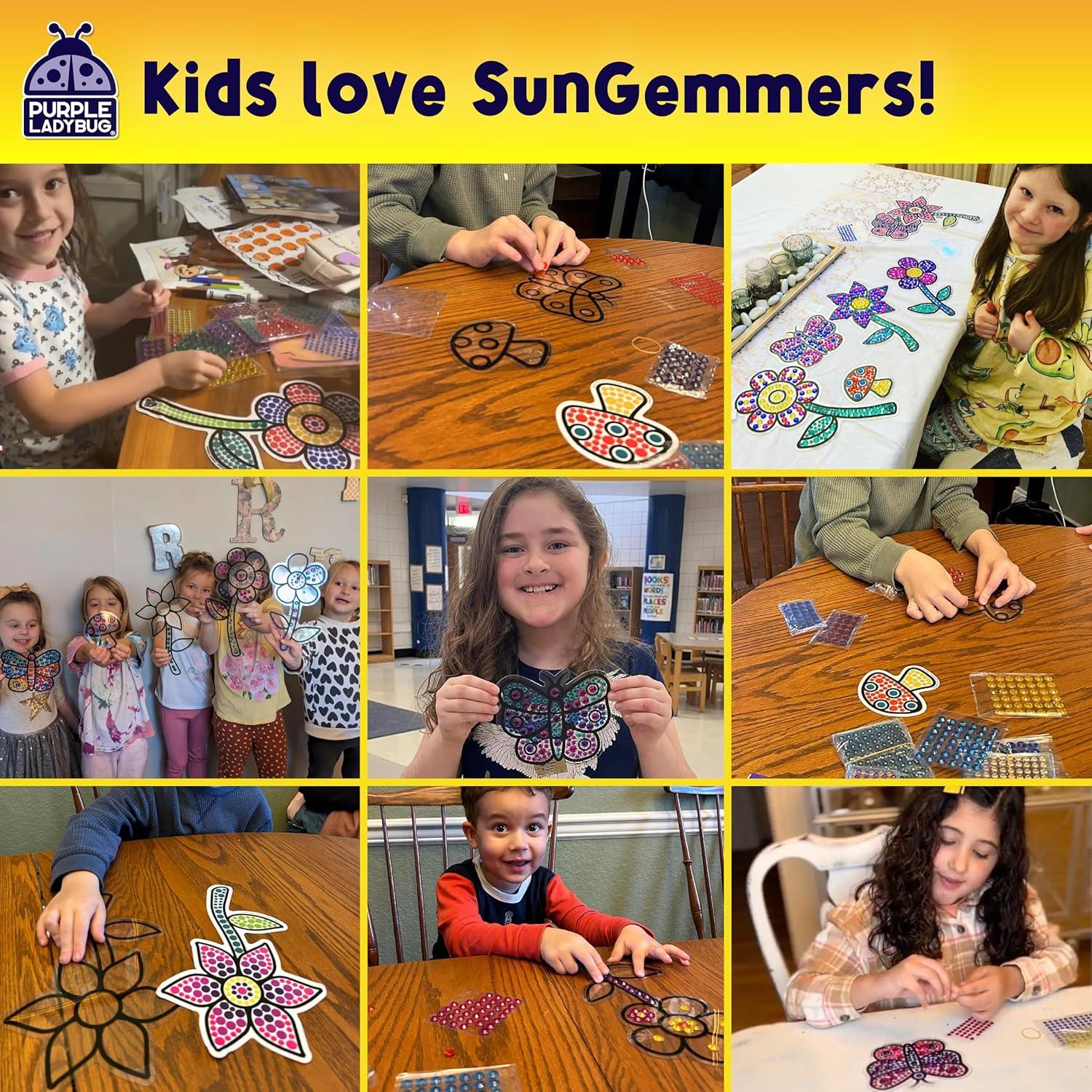 image:imagePURPLE LADYBUG SUNGEMMERS Suncatcher Gem Art for Kids Fun Valentines Day Crafts for Ages 612 Birthday Gift for Girls 68 812 Arts amp Crafts Activities Window Diamond Art KitFlower Garden