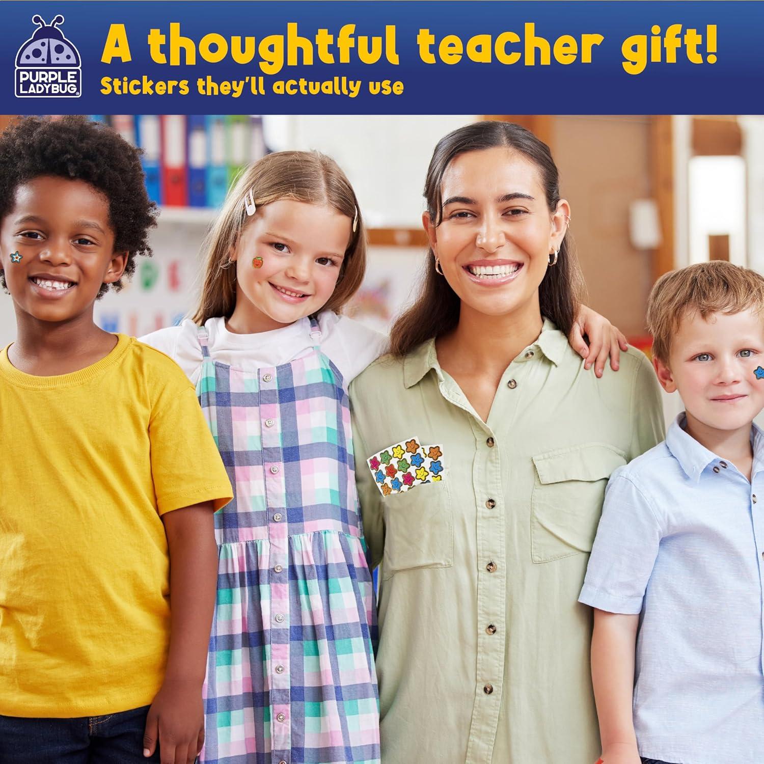 image:imagePURPLE LADYBUG Teacher Stickers for Students 4960 Reward Stickers for Kids Classroom Supplies Teacher MustHaves for Classroom Reward Charts Star Back to School GiftTeacher Stickers 4960 Stickers