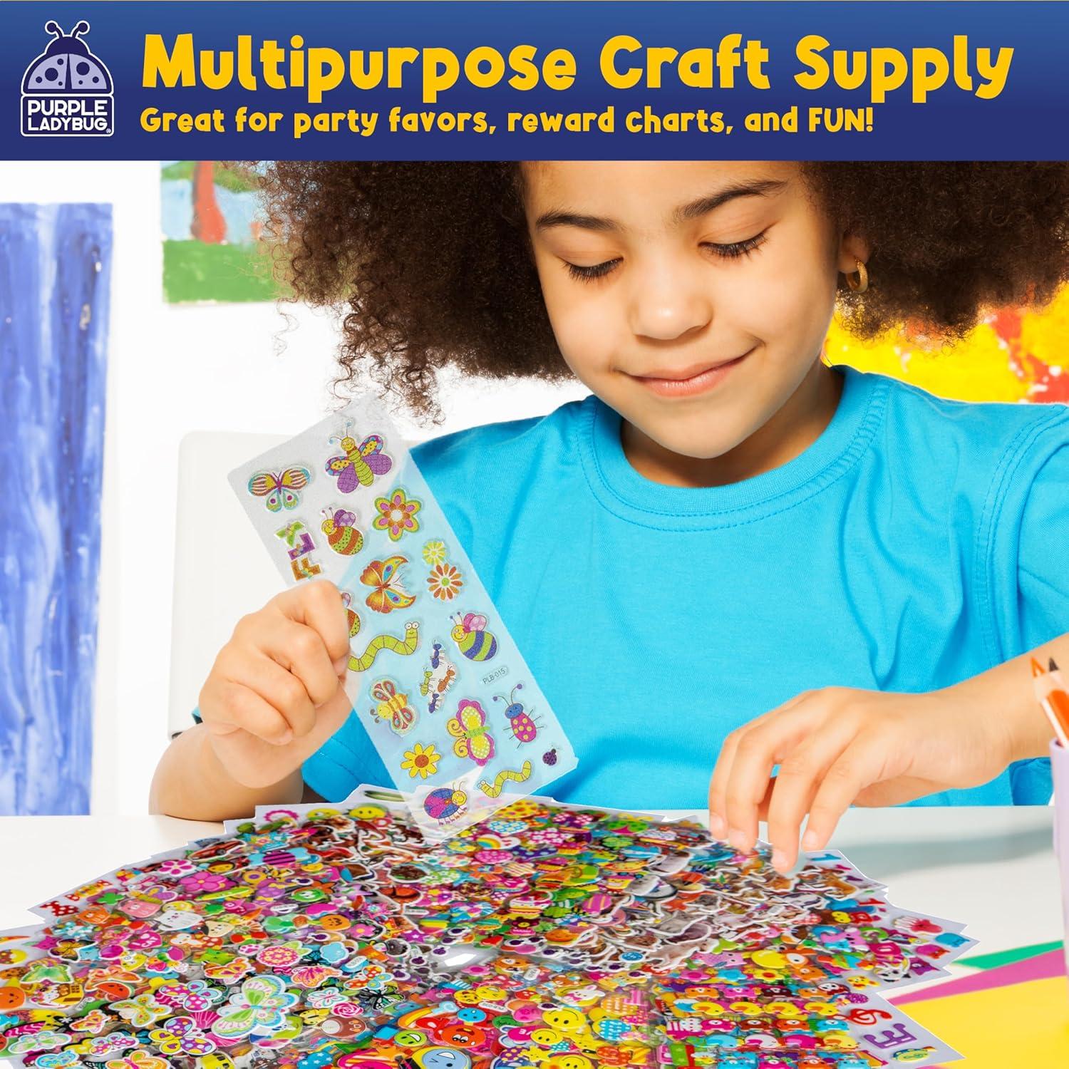 image:imagePURPLE LADYBUG Teacher Stickers for Students 4960 Reward Stickers for Kids Classroom Supplies Teacher MustHaves for Classroom Reward Charts Star Back to School GiftPuffy Stickers 40 Sheets 950 Stickers