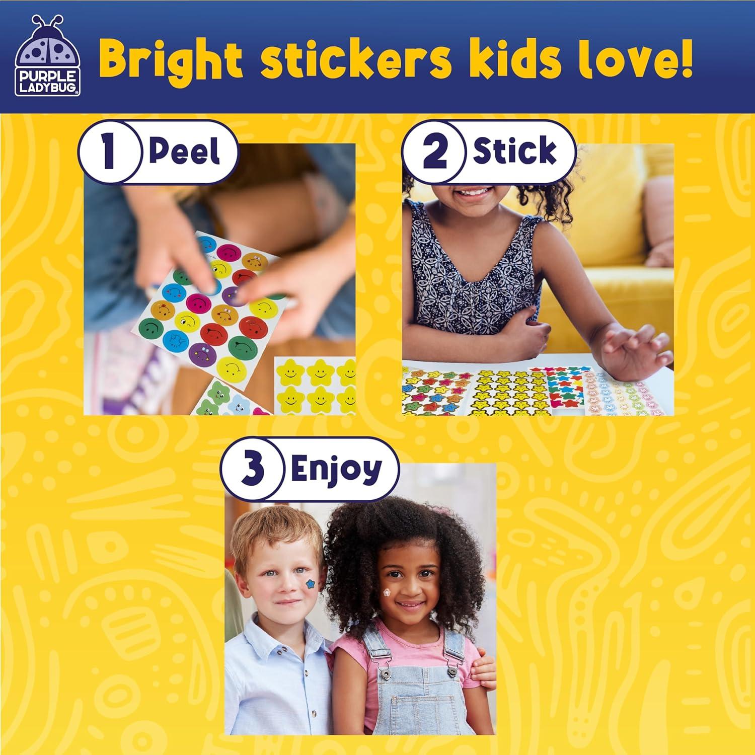 image:imagePURPLE LADYBUG Teacher Stickers for Students 4960 Reward Stickers for Kids Classroom Supplies Teacher MustHaves for Classroom Reward Charts Star Back to School GiftTeacher Stickers 4960 Stickers
