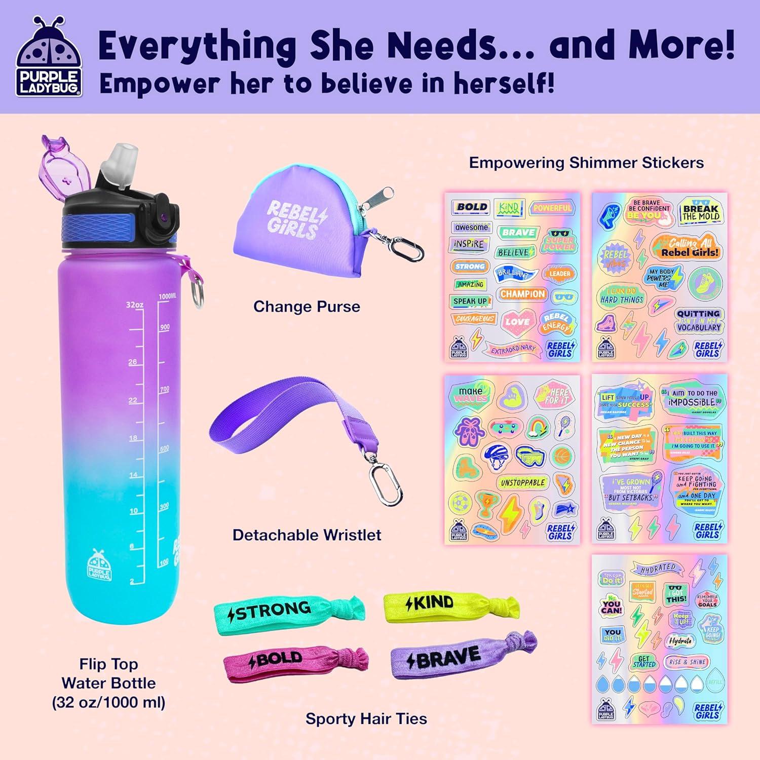 image:imageRebel Girls Decorate Your Own Water Bottles Girl Craft Kit Water Bottle for Kids with Motivational Stickers amp More Birthday Gift for 7 Year Old Kid Most Popular Arts amp Crafts for Ages 6 8 9 10