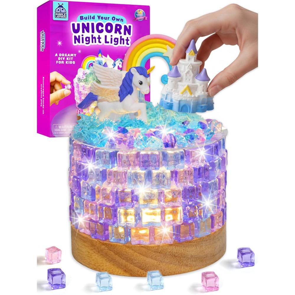 image:imagePURPLE LADYBUG Build Your Own Unicorn Night Light Craft Kits DIY Crafts for Kids Light Up Unicorn Lights for Girls Room Decor Girls Birthday Gifts Age 810 9 11 12 Make Your Own Activity Set