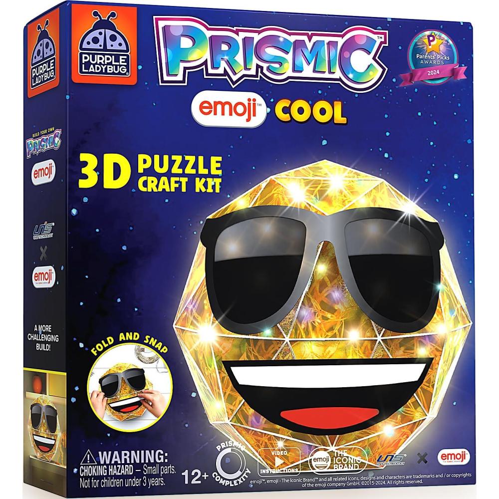 image:imagePURPLE LADYBUG PRISMIC Emoji Cool 3D Puzzle Craft Kit DIY LightUp Room Decor for Teens Tweens and Kids Ages 1216 Cute Night Light Toy Birthday Gift Arts amp Crafts for Girls and Boys