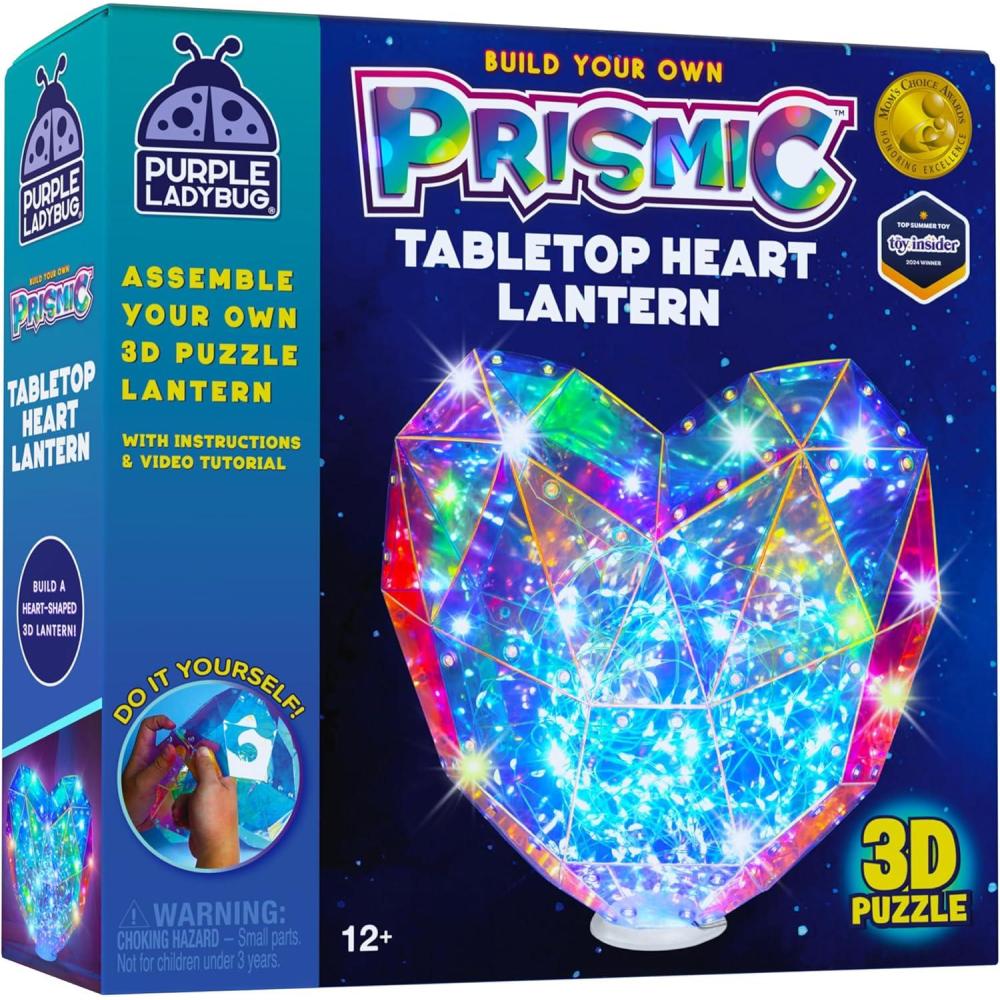 image:imagePURPLE LADYBUG Prismic 3D Puzzle Dog Lantern Kit Gifts for 812 Years Old Boys amp Girls Teens amp Tweens Gift Dog Lover Gifts for Kids STEM Art Project for Kids amp Teens Night Light Room DecorTabletop Heart