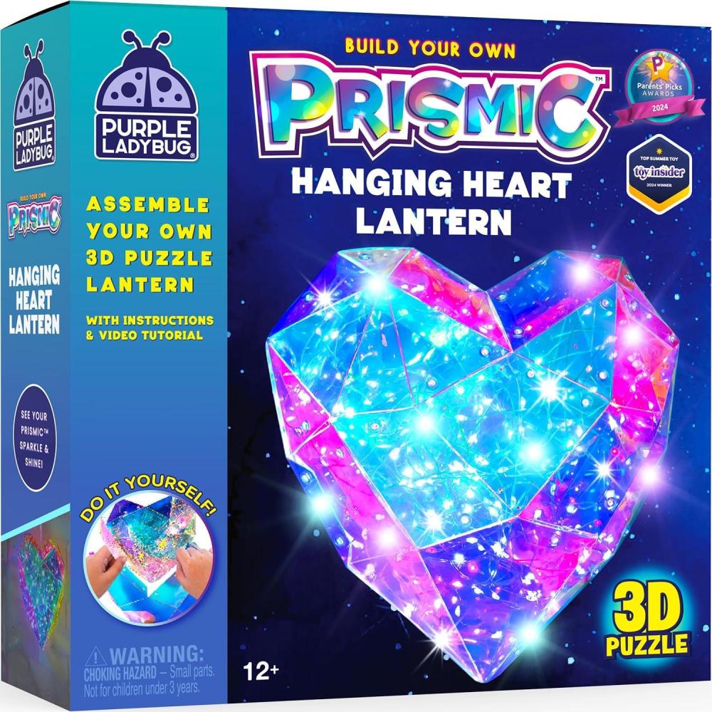 image:imagePURPLE LADYBUG Prismic 3D Puzzle Dog Lantern Kit Gifts for 812 Years Old Boys amp Girls Teens amp Tweens Gift Dog Lover Gifts for Kids STEM Art Project for Kids amp Teens Night Light Room DecorHanging Heart