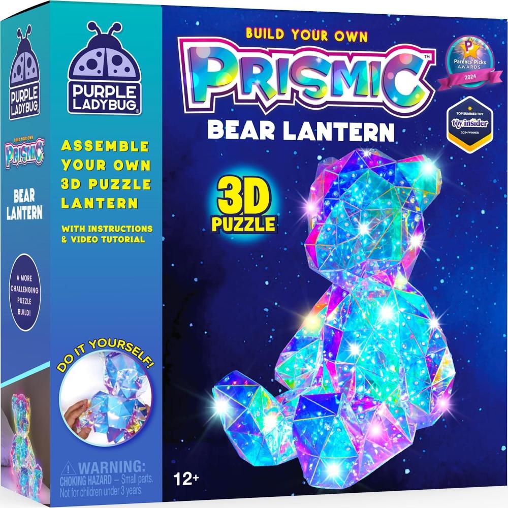 image:imagePURPLE LADYBUG Prismic 3D Puzzle Dog Lantern Kit Gifts for 812 Years Old Boys amp Girls Teens amp Tweens Gift Dog Lover Gifts for Kids STEM Art Project for Kids amp Teens Night Light Room DecorBear