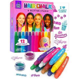 Hair Chalk for Girls Washable Hair Dye – Easter Basket Essential for Kids 8-10 6-8, Valentines Gift for Girls 6 7 8 9 10 11 12 Years Old, Temporary Hair Color for Kids Tweens Teens Birthday Party Gift
