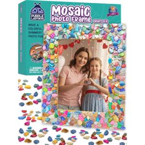 PURPLE LADYBUG DIY Mosaic Photo Frame Crafts for Girls 8-12 6-8 – Great Valentines Day Gift for Kids 7 8 9 10 11 12 Years Old, Fun Craft Kit for Kids & Girl Birthday Tween & Teens Gifts Idea(Shiny Mosaic Shells)