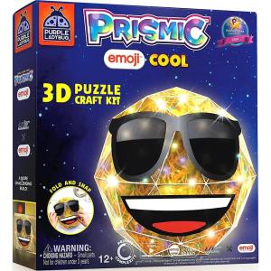 PURPLE LADYBUG PRISMIC Emoji Cool 3D Puzzle Craft Kit – DIY Light-Up Room Decor for Teens, Tweens, and Kids Ages 12-16, Cute Night Light Toy, Birthday Gift, Arts & Crafts for Girls and Boys