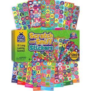 PURPLE LADYBUG Teacher Stickers for Students – 4960 Reward Stickers for Kids Classroom Supplies, Teacher Must-Haves for Classroom Reward Charts, Star, Back to School Gift(Scented Stickers – 15 Scents  1260 Stickers)