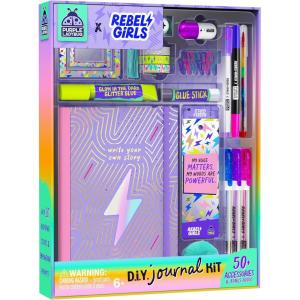 Rebel Girls DIY Journal Kit – Ideal Birthday Valentines Gift for 8, 9, 10 Year Old – Scrapbook, Diary & Stationery Set with 50+ Accessories for Ages 8-12, Inspiring Journaling Kit for Tweens & Teens