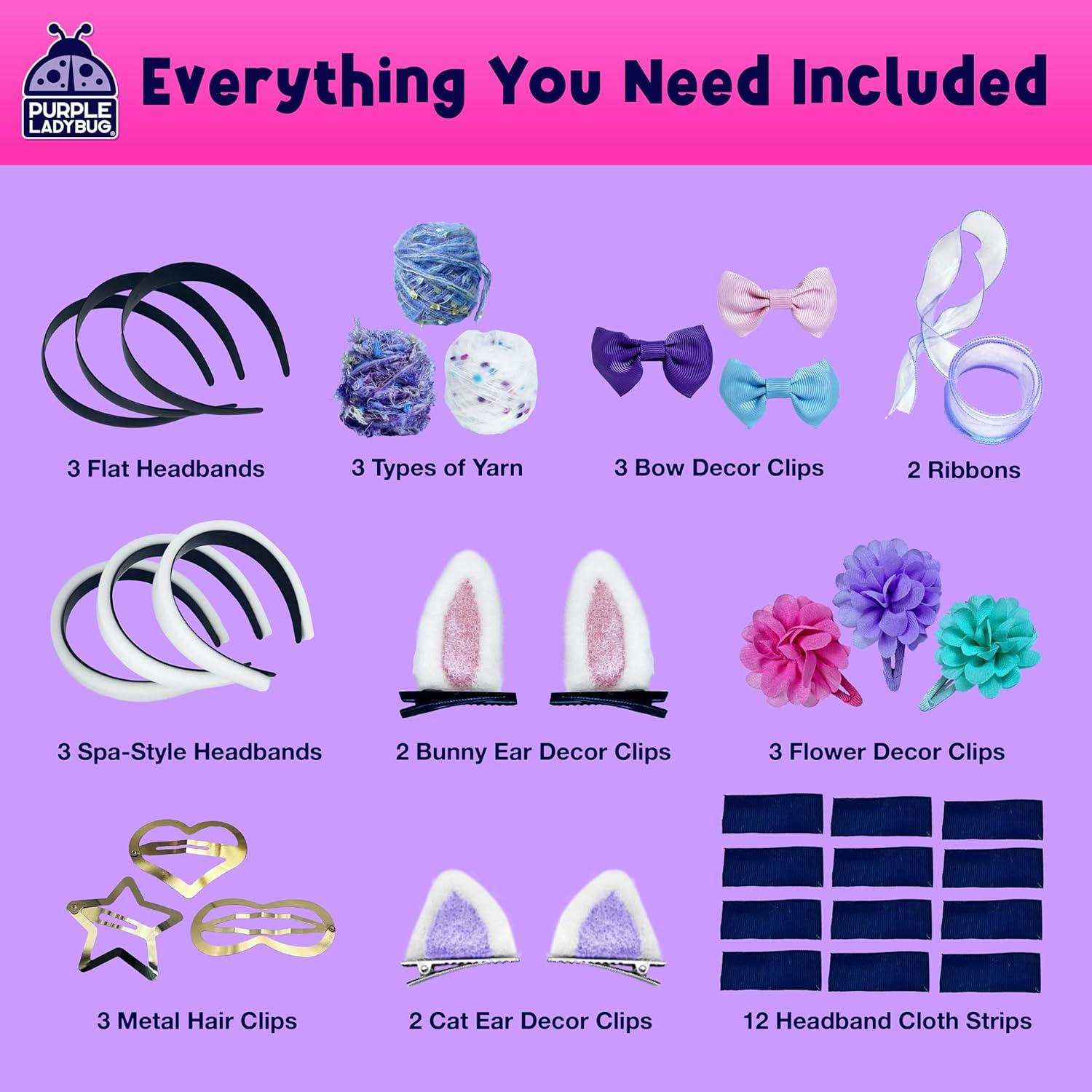 image:imagePURPLE LADYBUG DIY Headband Making Kit Gifts for 5 Year Old Girls Crafts for Ages 68 Girl 59 Years Old Gift for Girls Birthday Hair Accessories Girl Valentines Day Gifts Easter Basket StufferYarn Headbands